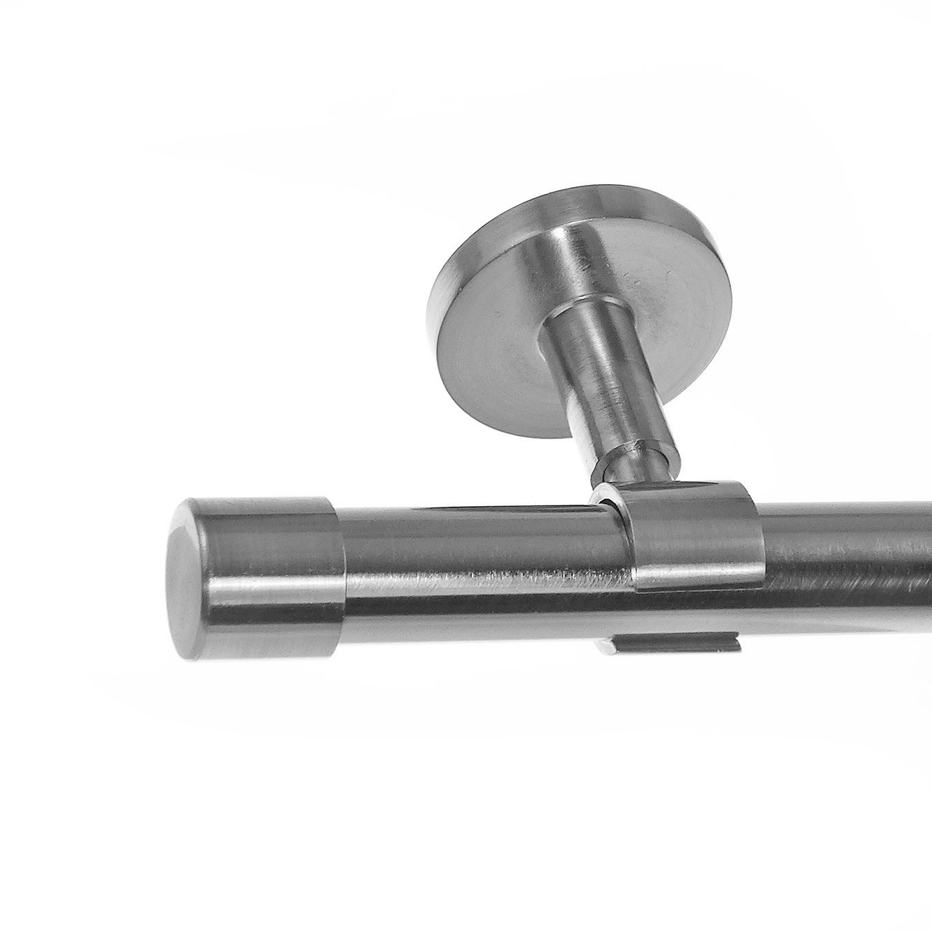 BASIT Gardinenstange Edelstahloptik 20mm mit Deckenträgern günstig online kaufen