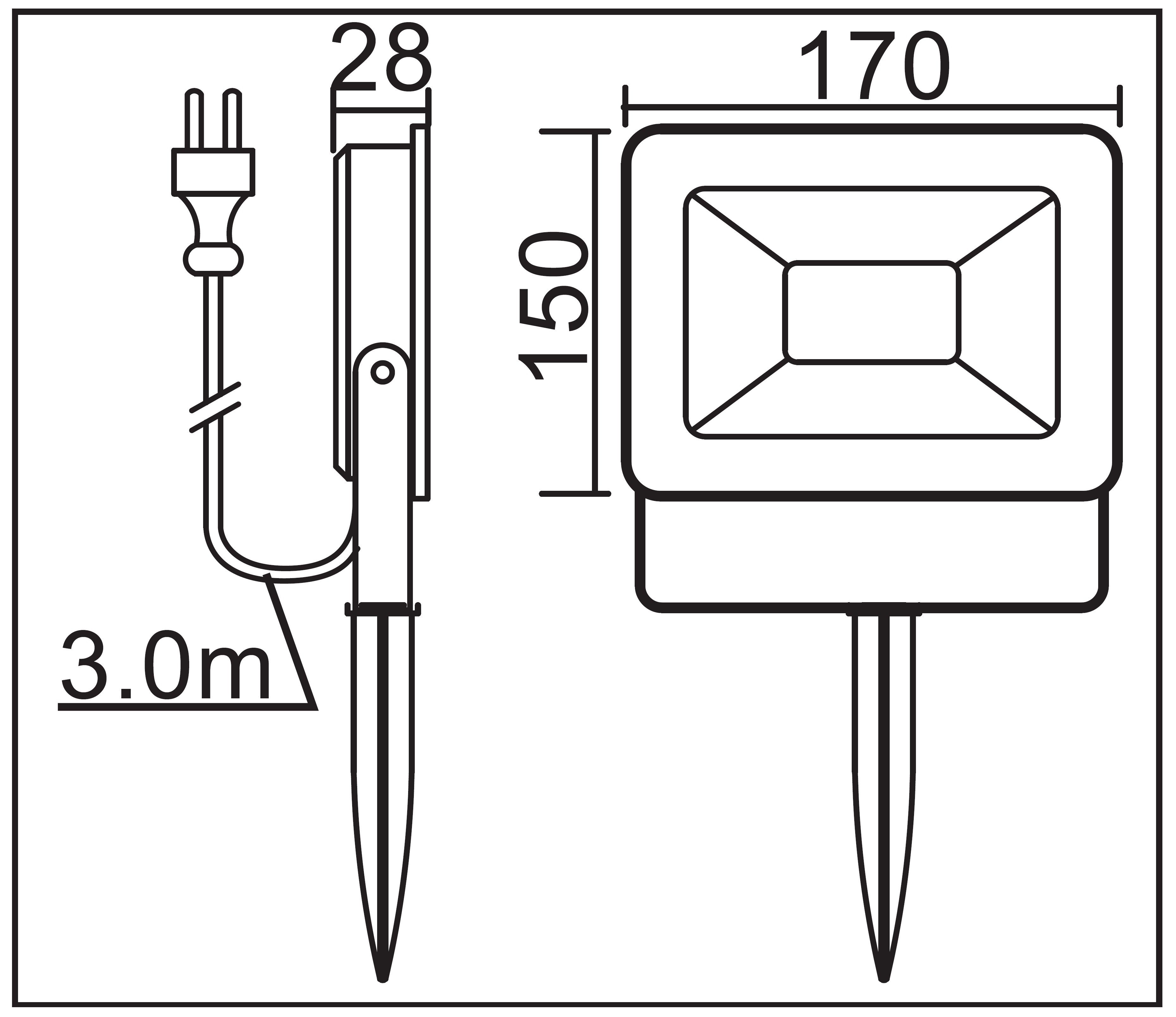 TRANGO LED Gartenstrahler, 3082 IP65 30 Watt LED Gartenstrahler Teichstrahl günstig online kaufen