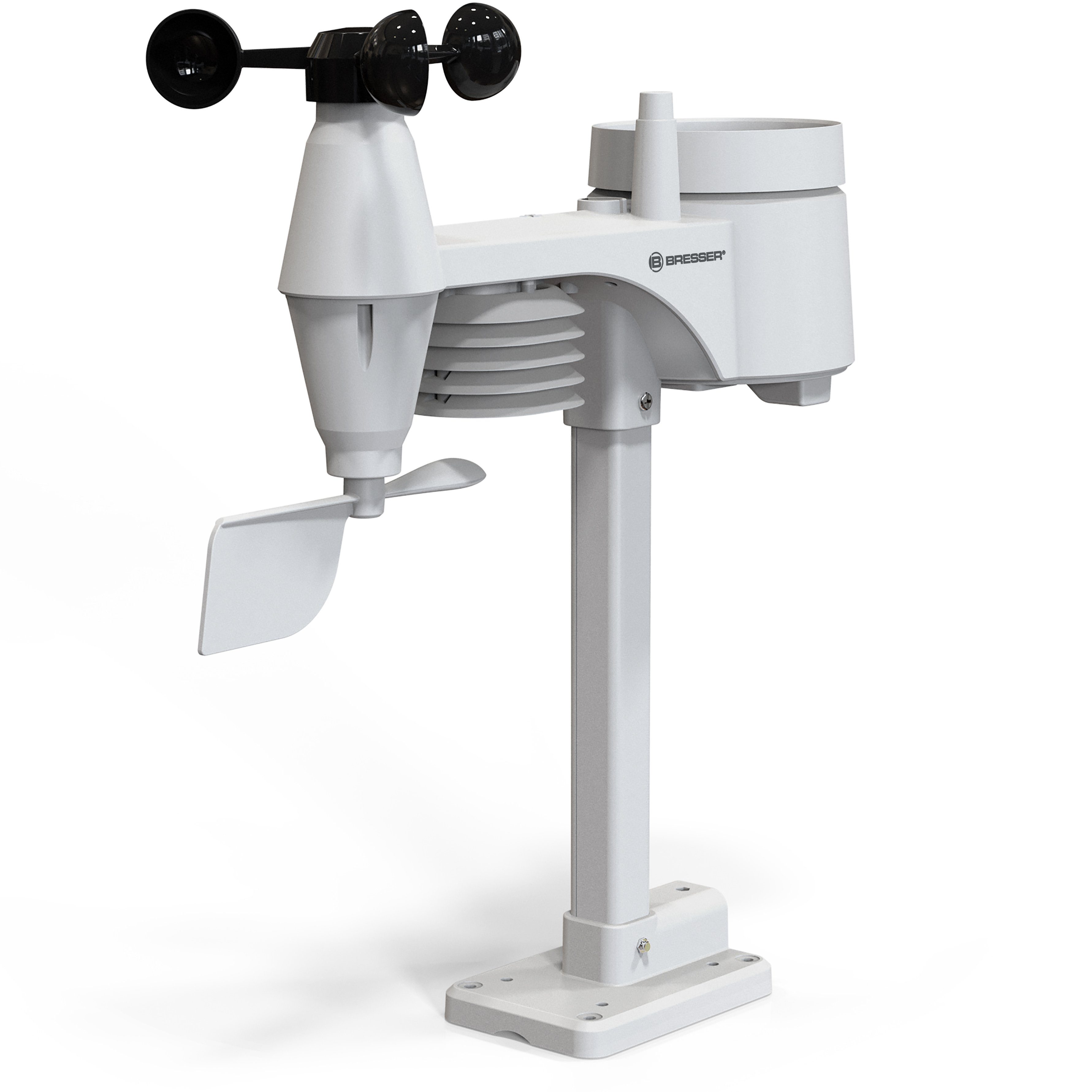 BRESSER BRESSER WLAN-Farbwetterstation mit 5-in-1-Profi-Sensor weiß Wetterstation