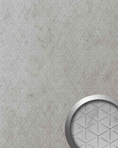 Wallface Dekorpaneele 22740-NA, BxL: 100.5x261.3 cm, 2.63 qm, (Dekorpaneel, 1-tlg., Wandverkleidung in Leder-Optik) grau, matt, samtig weich