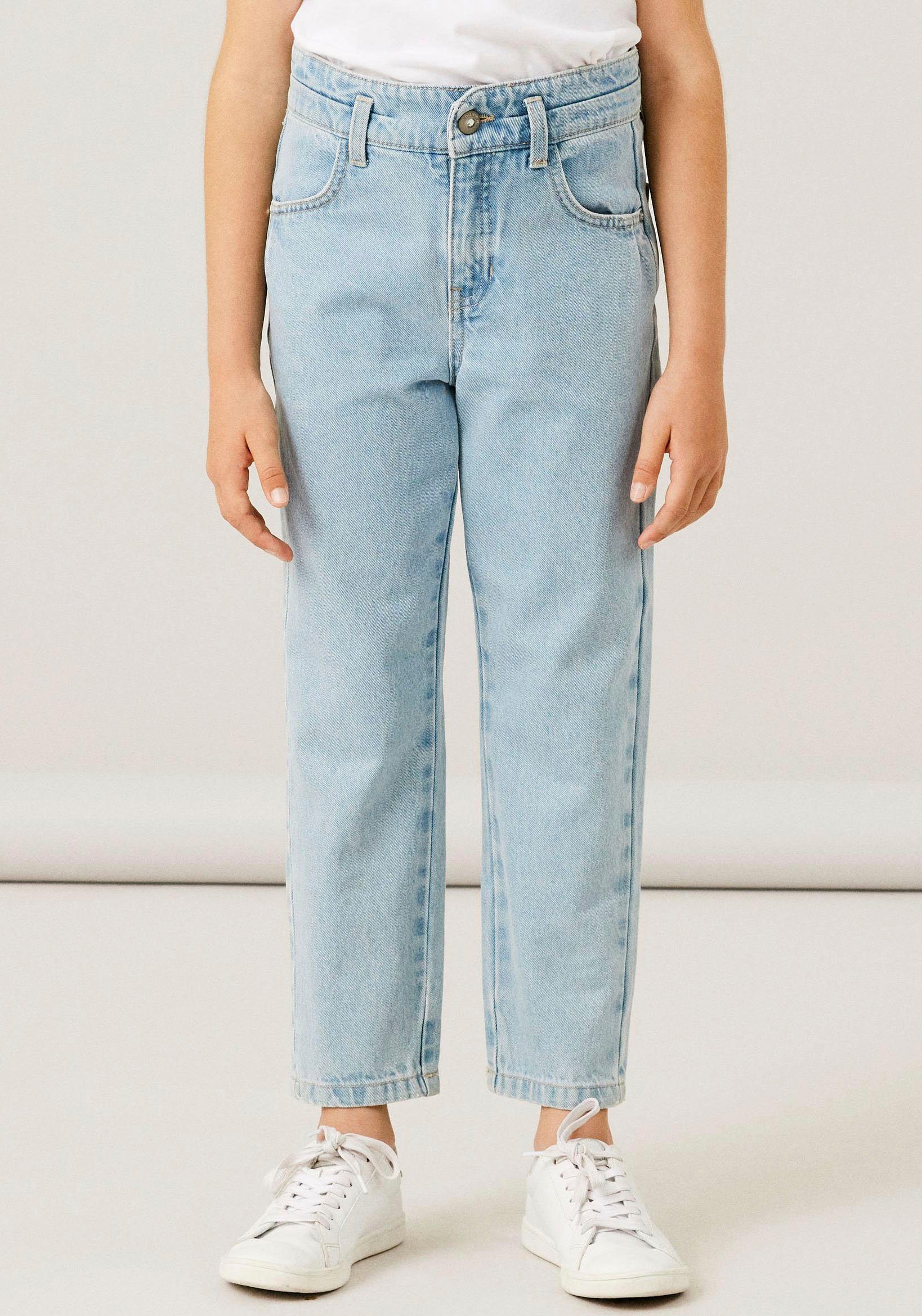 Name It High-waist-Jeans NKFBELLA HW MOM AN JEANS 1092-DO NOOS Light Blue Denim | High Waist Jeans