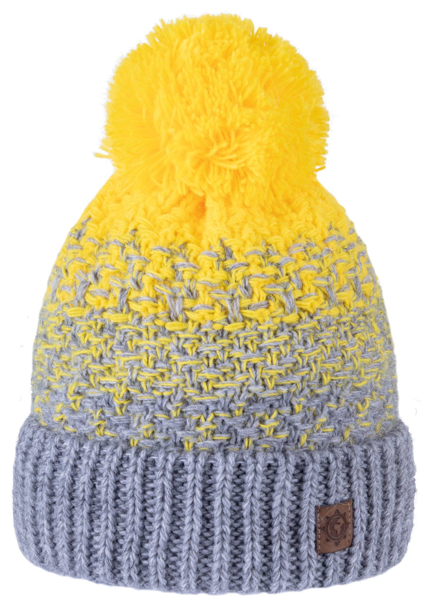 compagno Bommelmütze (1-St) Kindermütze Bommelmütze Wintermütze Beanie Strickmütze Jungen Mädchen