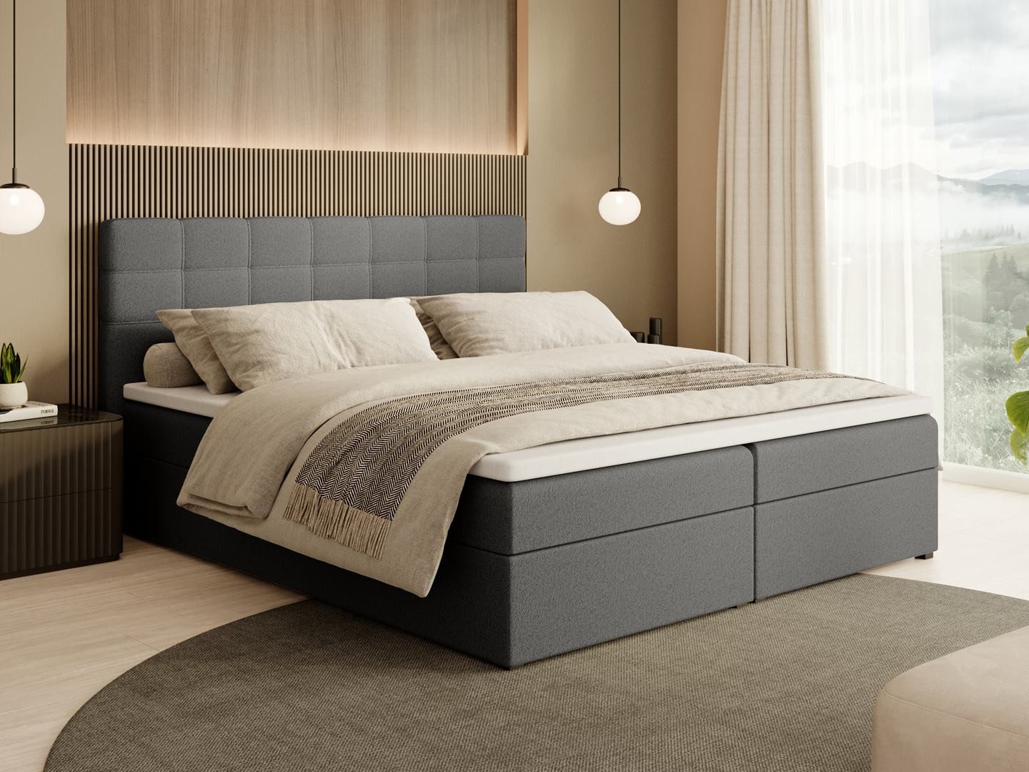 Beautysofa Boxspringbett Kontinentales mit Bettkasten TOPIQ günstig online kaufen