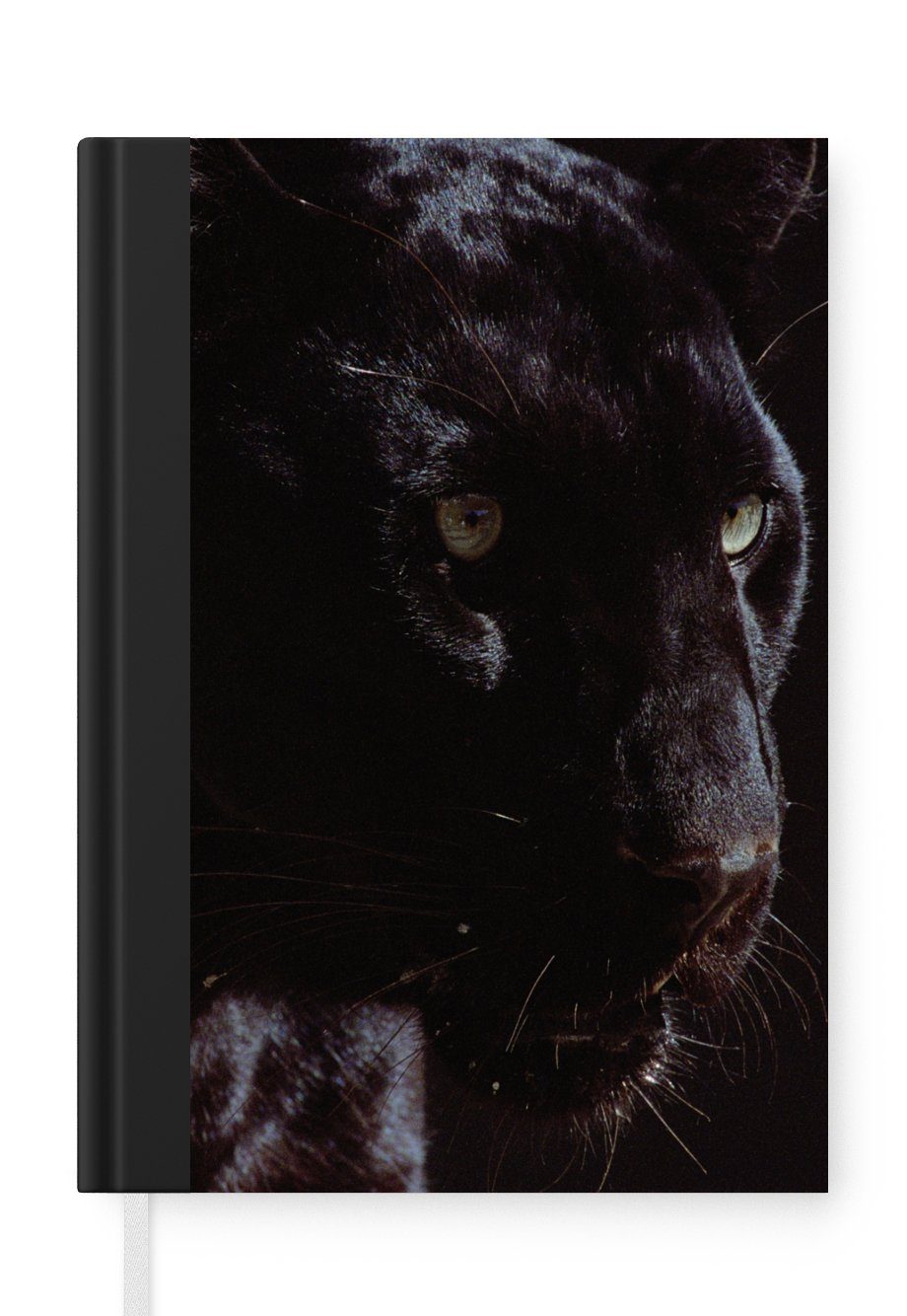 MuchoWow Notizbuch Panther - Tier - Schwarz, Journal, Merkzettel, Tagebuch, Notizheft, A5, 98 Seiten, Haushaltsbuch | Notizbücher