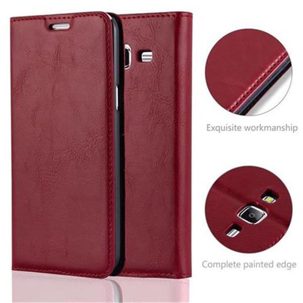 Cadorabo Handyhülle für Samsung Galaxy J5 2015 Hülle Samsung Galaxy J5 2015, Hülle Schutzhülle mit Standfunktion, Magnetverschluss und Kartenfach