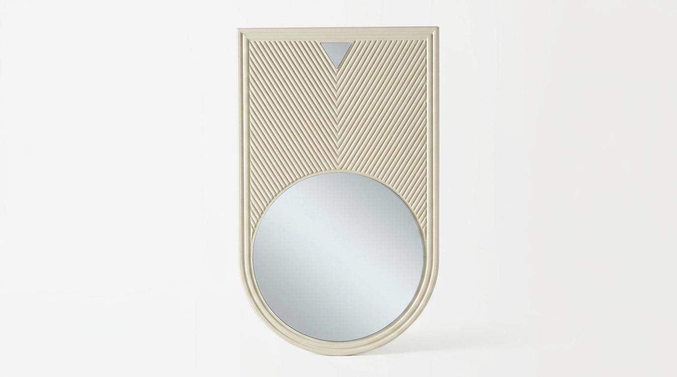 Xlmoebel Wandspiegel Beige moderner Wandspiegel für ein gemütliches Wohnzimmer, Made in Europa