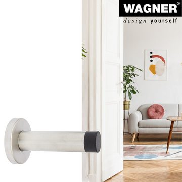 WAGNER design yourself Wandtürstopper Wandtürstopper STICK DESIGN - Ø 46 x 85 mm, verschiedene Farben, Korpus aus Metall, Prallschutz aus Kautschuk, zum Schrauben