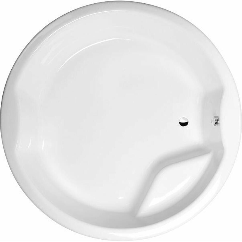 HAK Badewanne ROYAL ROUND Badewanne mit Rahmengestell 172x172x49cm weiß, (2-tlg)