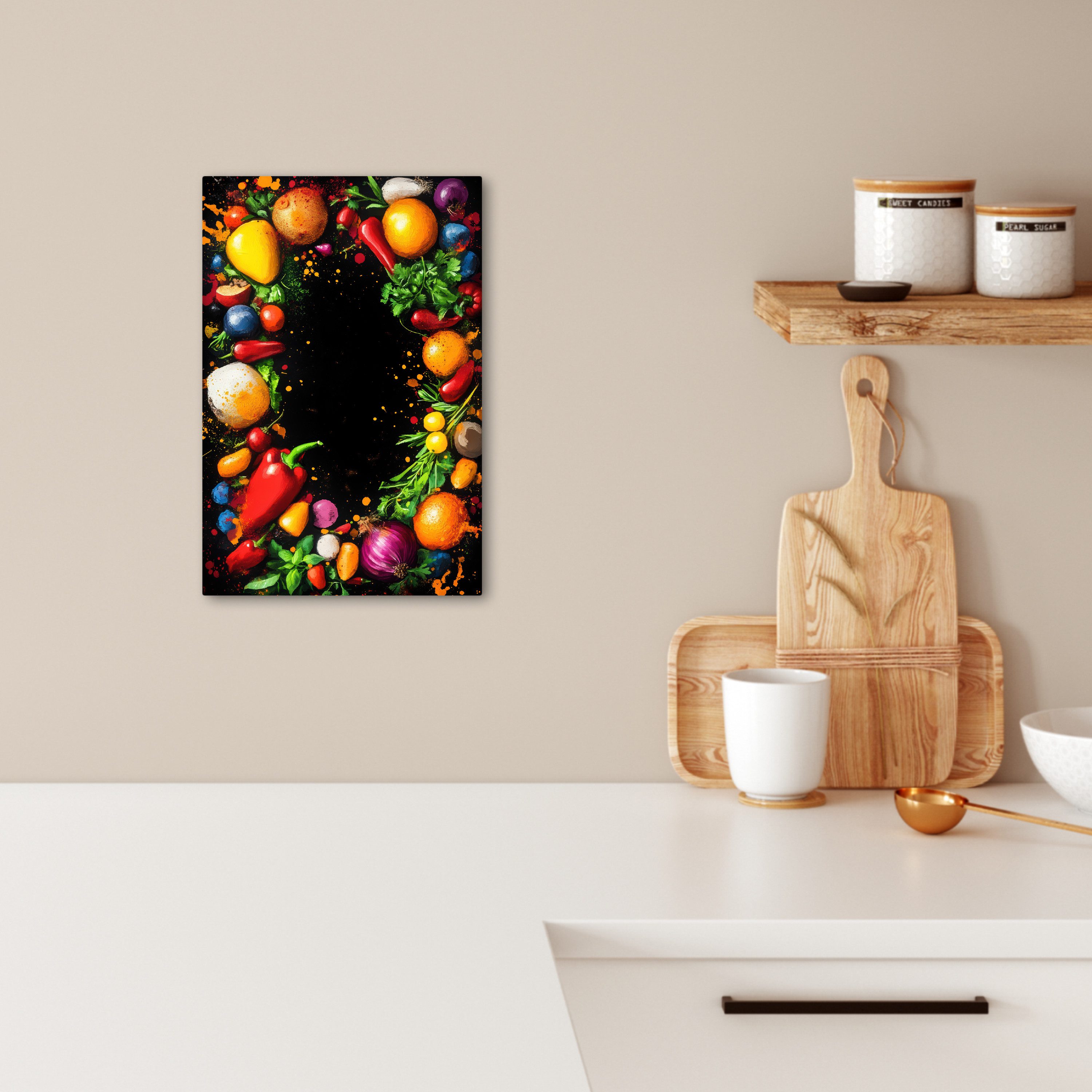 OneMillionCanvasses® Leinwandbild Gemüse - Graffiti - günstig online kaufen