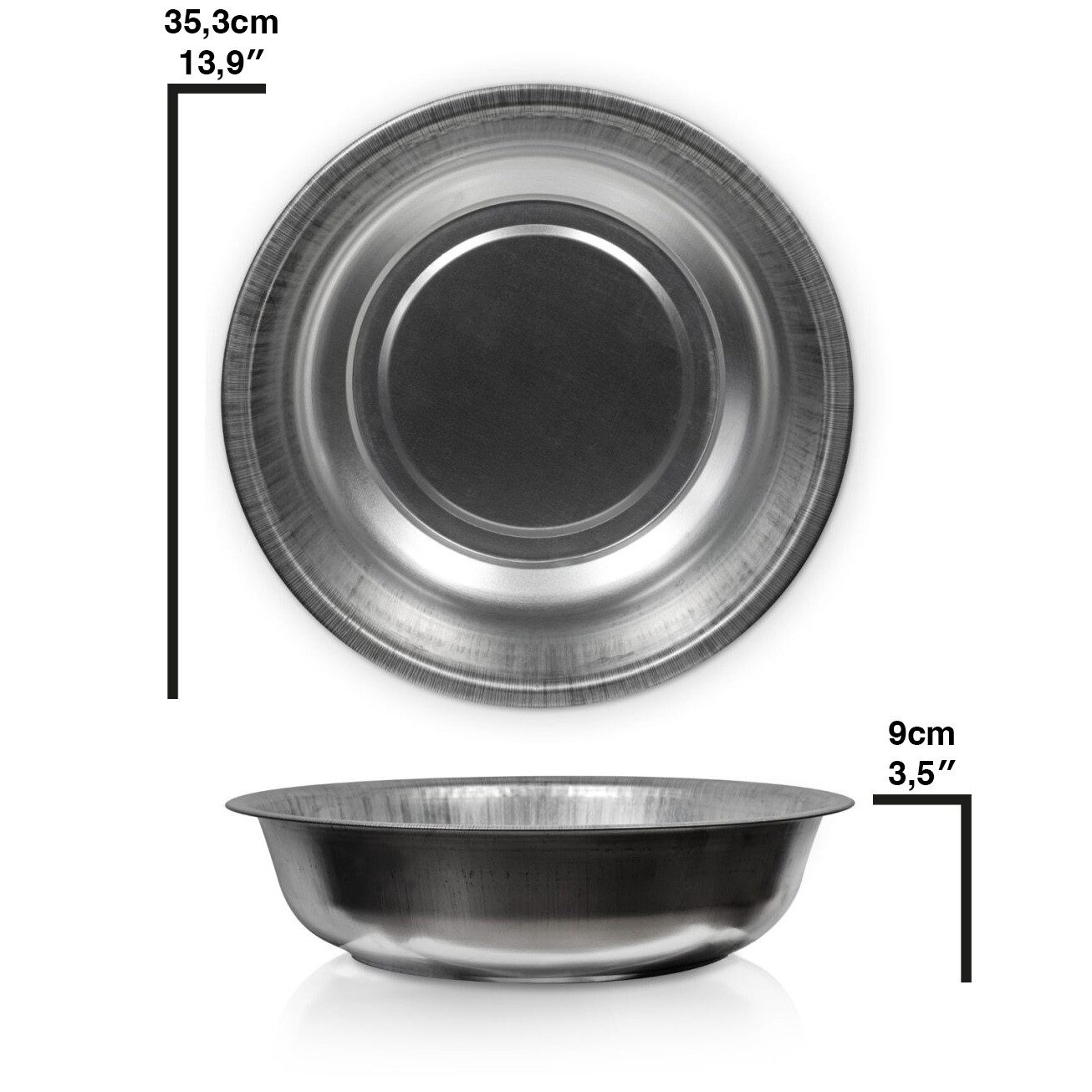 Vosteen Pflanzschale Verzinkte Schale zum Bepflanzen oder als Teichschale ⌀35,3cm (1 St)