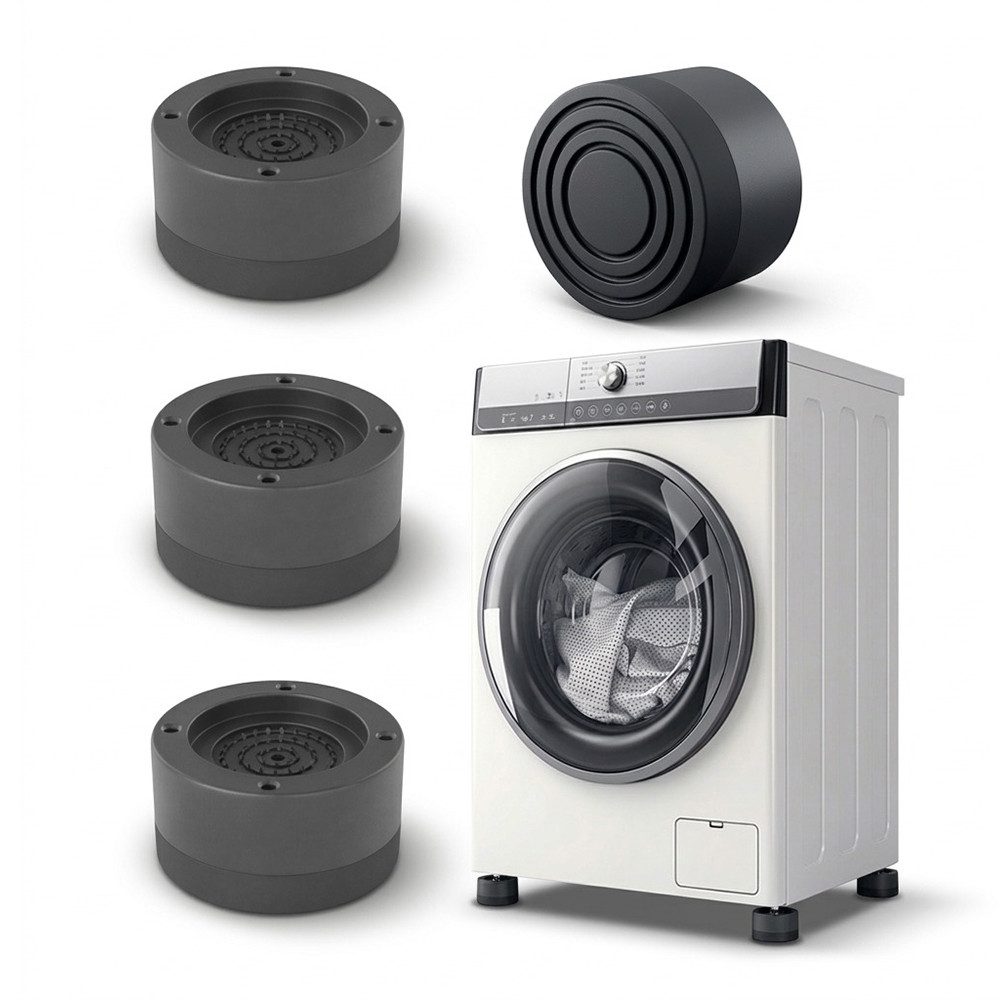 JASLIFE Vibrationsdämpfer Waschmaschinen Füße 4er Set 3,5–8,5 cm Erhöhung Anti-Rutsch, (Set, 4er Set), Anti-Rutsch, vibrationsdämpfend, höhenverstellbar, rutschfest