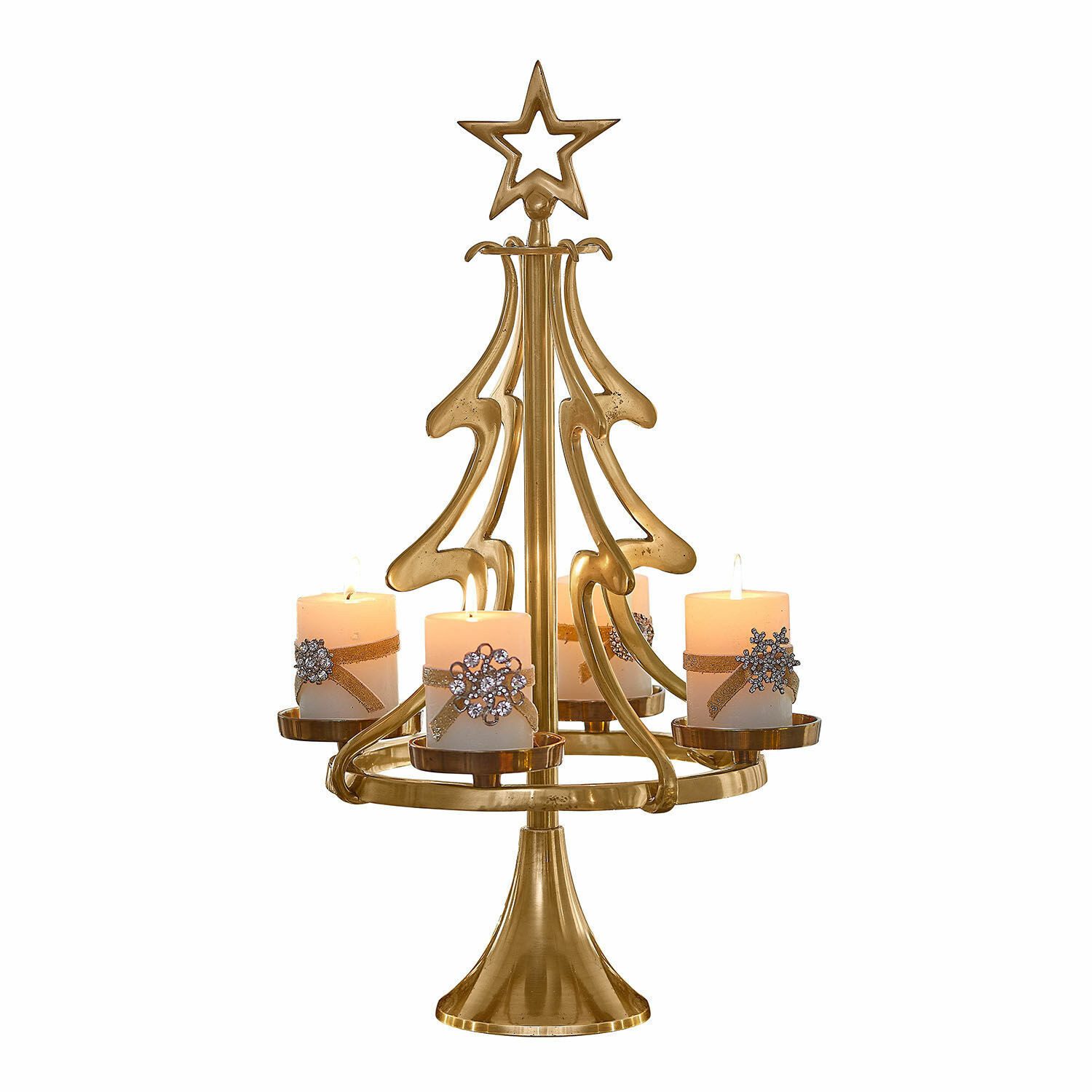 Mirabeau Adventskranz Adventskranzständer Gaetana gold