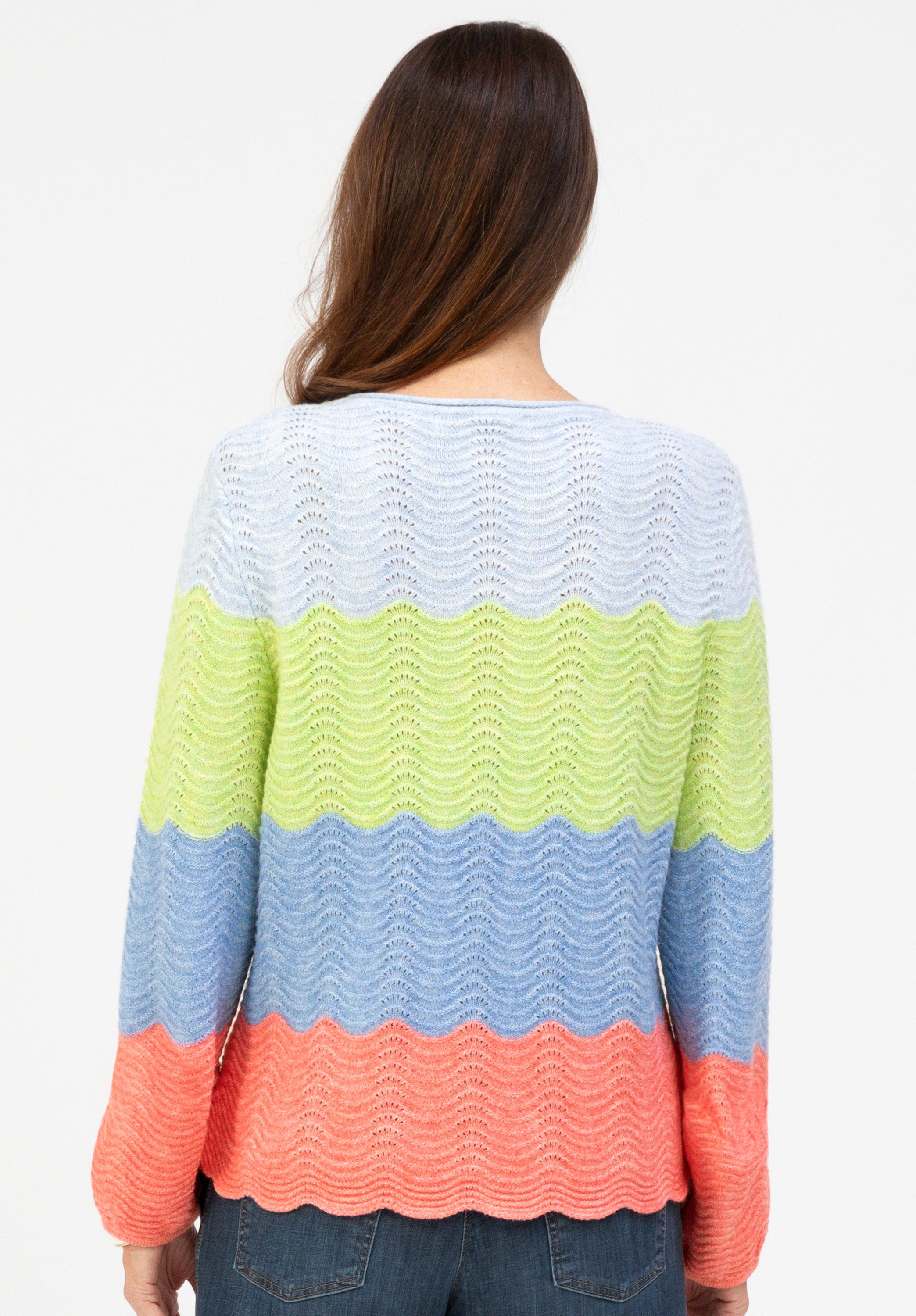 bianca Strickpullover REMIS in frischen Farben als Color-Blocking-Design