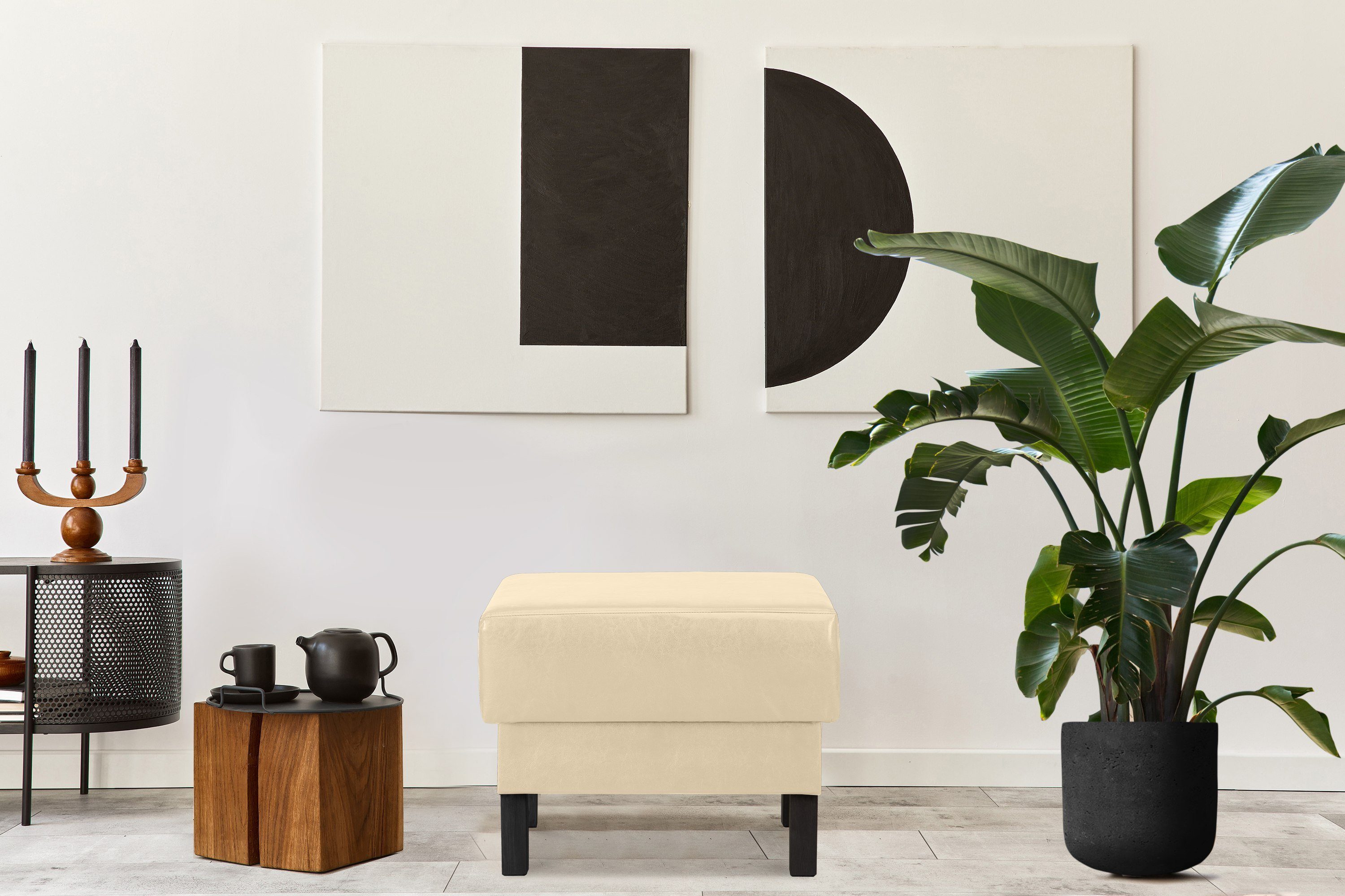 KONSIMO® Sitzhocker ESPECTO Pouffe Hocker, Kunstleder-Puffsessel, günstig online kaufen