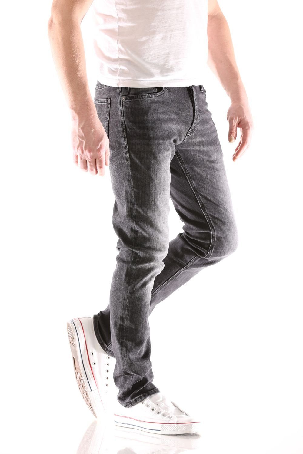 Original & Jones Jeans Herren Grey Jack & Slim Dark Glenn Jack Slim-fit-Jeans Jones Fit