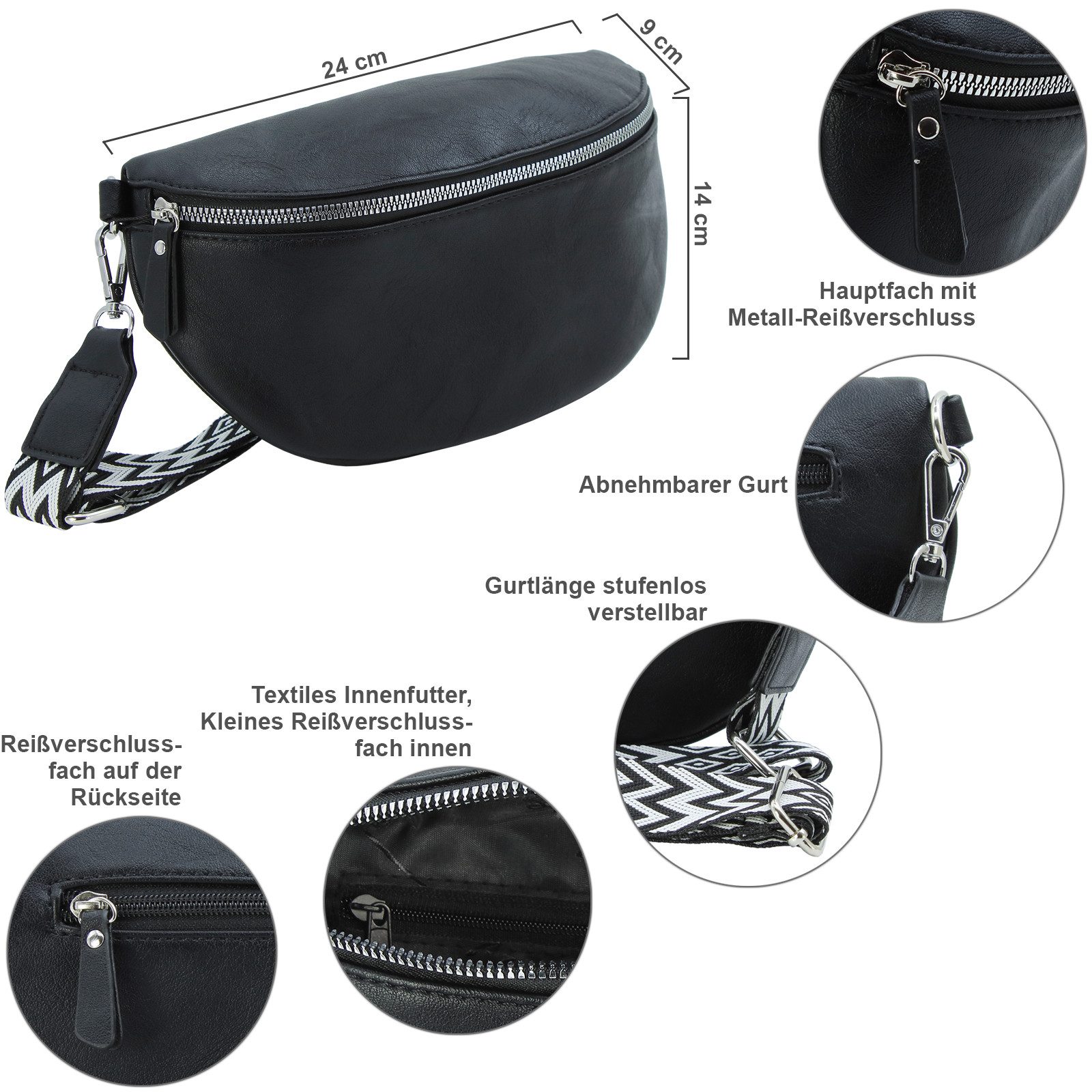 J JONES JENNIFER JONES Bauchtasche Damen Hüfttasche Umhängetasche breiter G günstig online kaufen