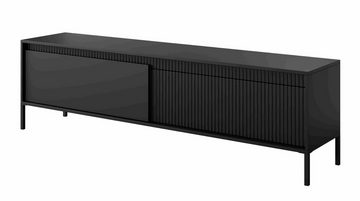 Furnix TV-Schrank Rebeca 187 cm Design Lowboard mit zwei Schränken Metallfüße 4 Farben Push-to-Open, 87,1x53,4 x39,5 cm, robust & elegant