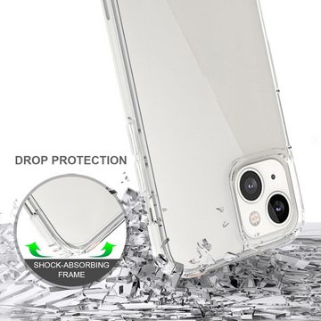 CoverKingz Handyhülle Hülle für Apple iPhone 13 Handyhülle Hybrid Silikon Case Bumper Cover 15,40 cm (6,1 Zoll), Handyhülle Schutzhülle Transparent Hybrid Silikonhülle Bumper