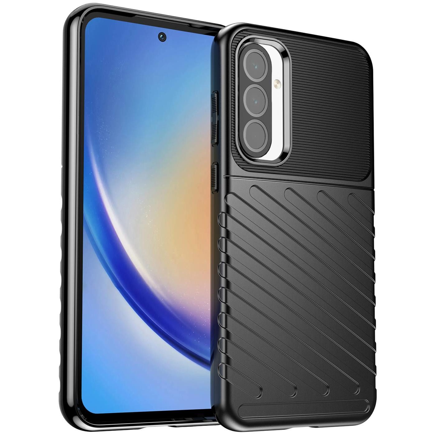CoolGadget Handyhülle Thunder Hybrid Case für Samsung Galaxy A56 5G 6,7 Zoll, stylische rutschfeste Schutzhülle Handy Hülle für Samsung A56 5G