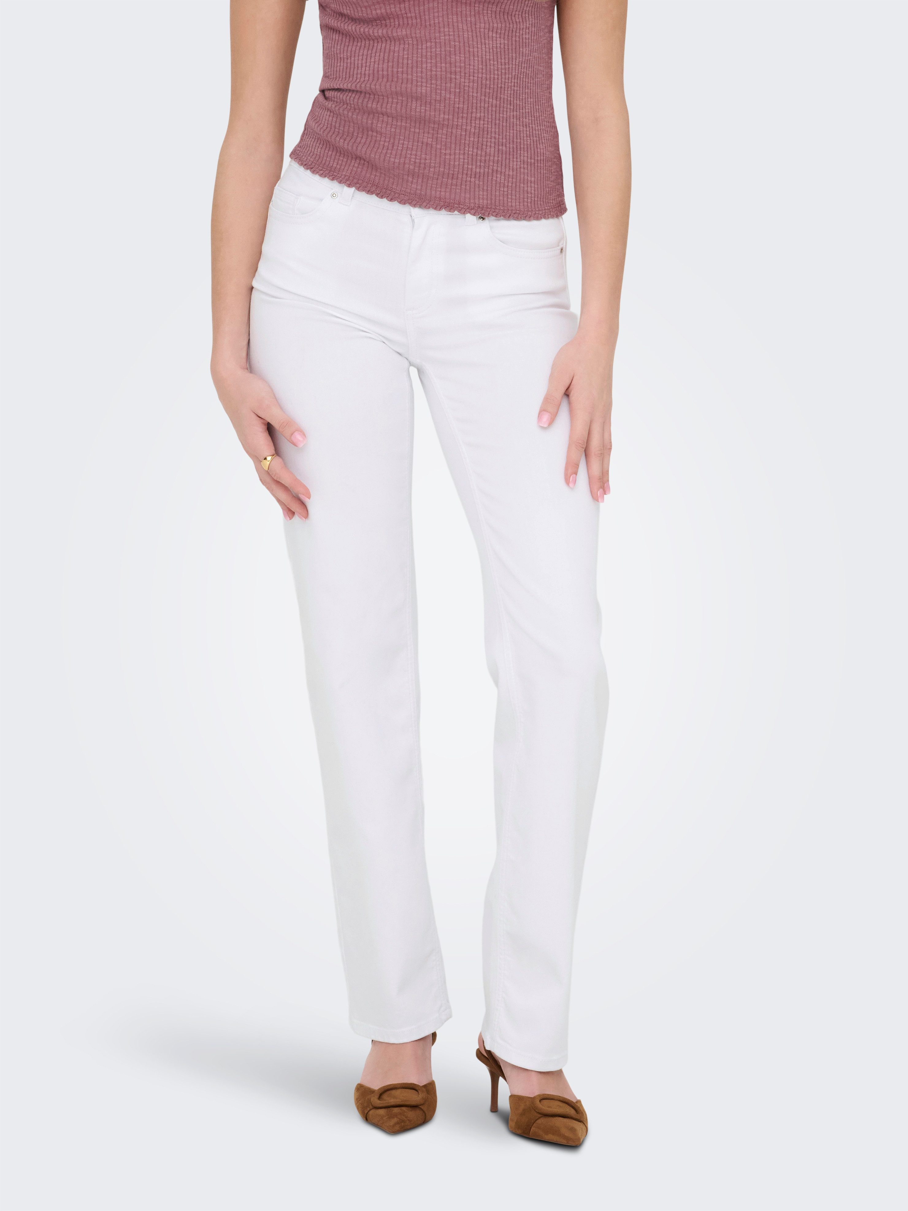 ONLY Straight-Jeans ONLBLUSH MID STRAIGHT DNM DOT NOOS 5-Pocket Style