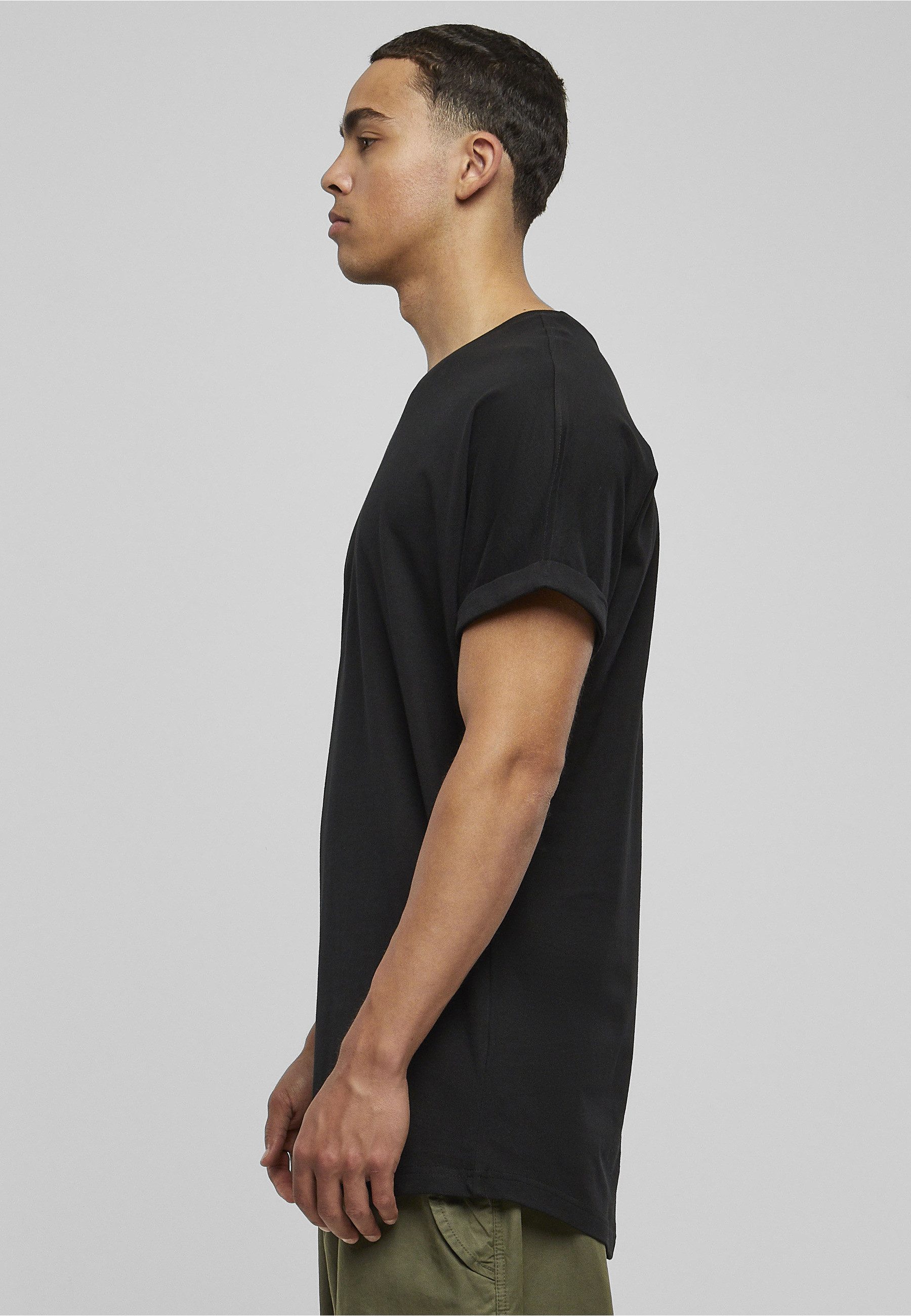 URBAN CLASSICS T-Shirt Urban Classics Herren Long Shaped Turnup Tee (1-tlg)