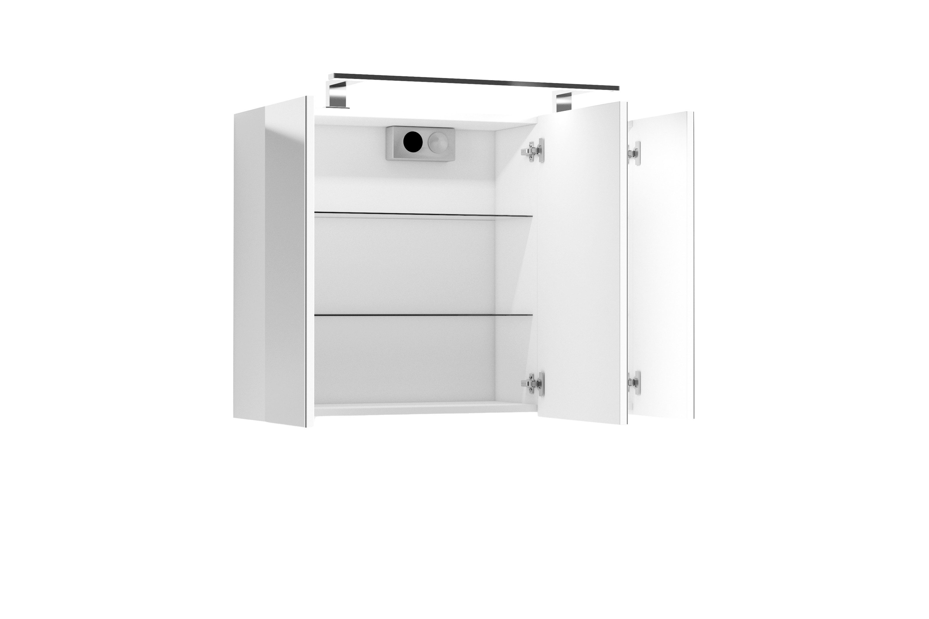 freiraum Badezimmerspiegelschrank SPREE in weiß 80 x 60 x 20 cm (BxHxT)