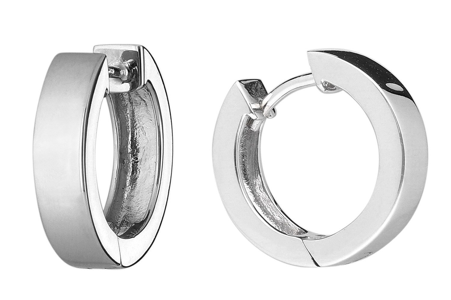 trendor Paar Creolen 41577, für Damen und Herren 925 Silber Ø 17 mm