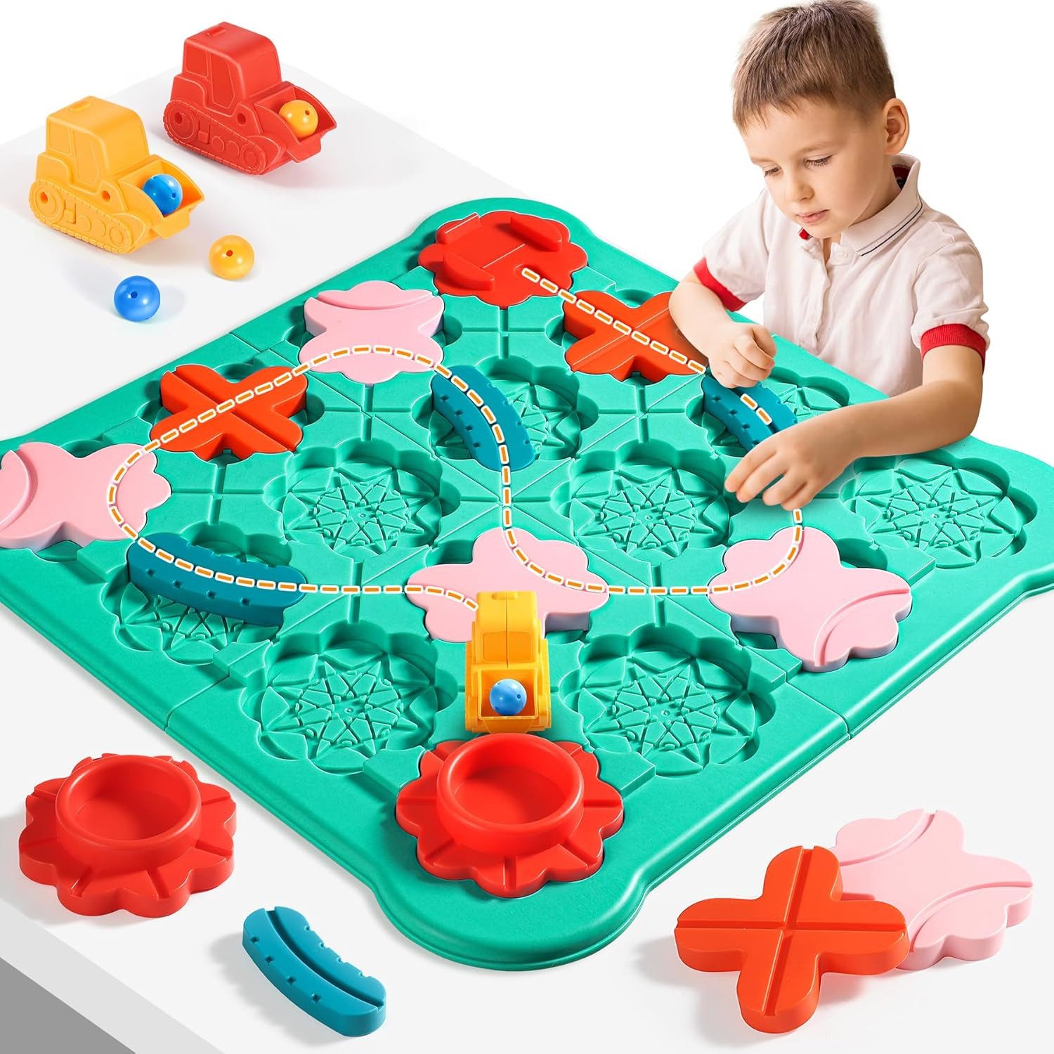POPOLIC Lernspielzeug Logischer StraßEnbauer Kinderspielzeug, Brettspiele günstig online kaufen