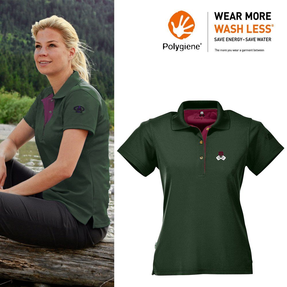 Maul Kurzarmshirt dunkelgrün Maul Aeschi - fresh antibakteriell Poloshirt, Damen 2 -