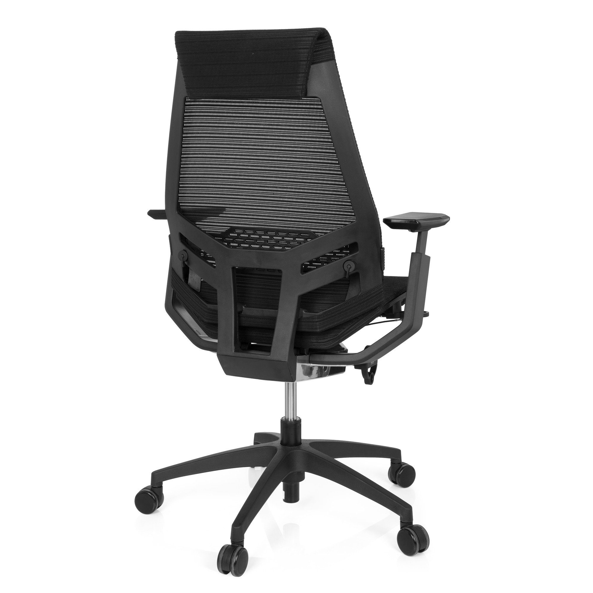 hjh OFFICE Drehstuhl Profi Netzstoff ergonomisch BLACK Schreibtischstuhl St), GENIDIA SMART (1 Schwarz Bürostuhl