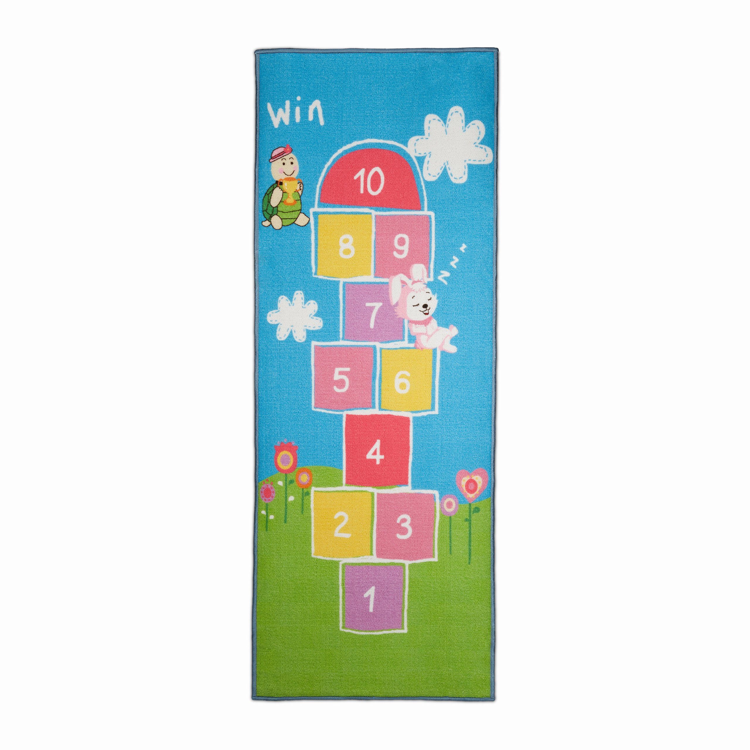 relaxdays Kinderteppich Hüpfspiel 180 x 70 cm, Höhe: 4 mm günstig online kaufen