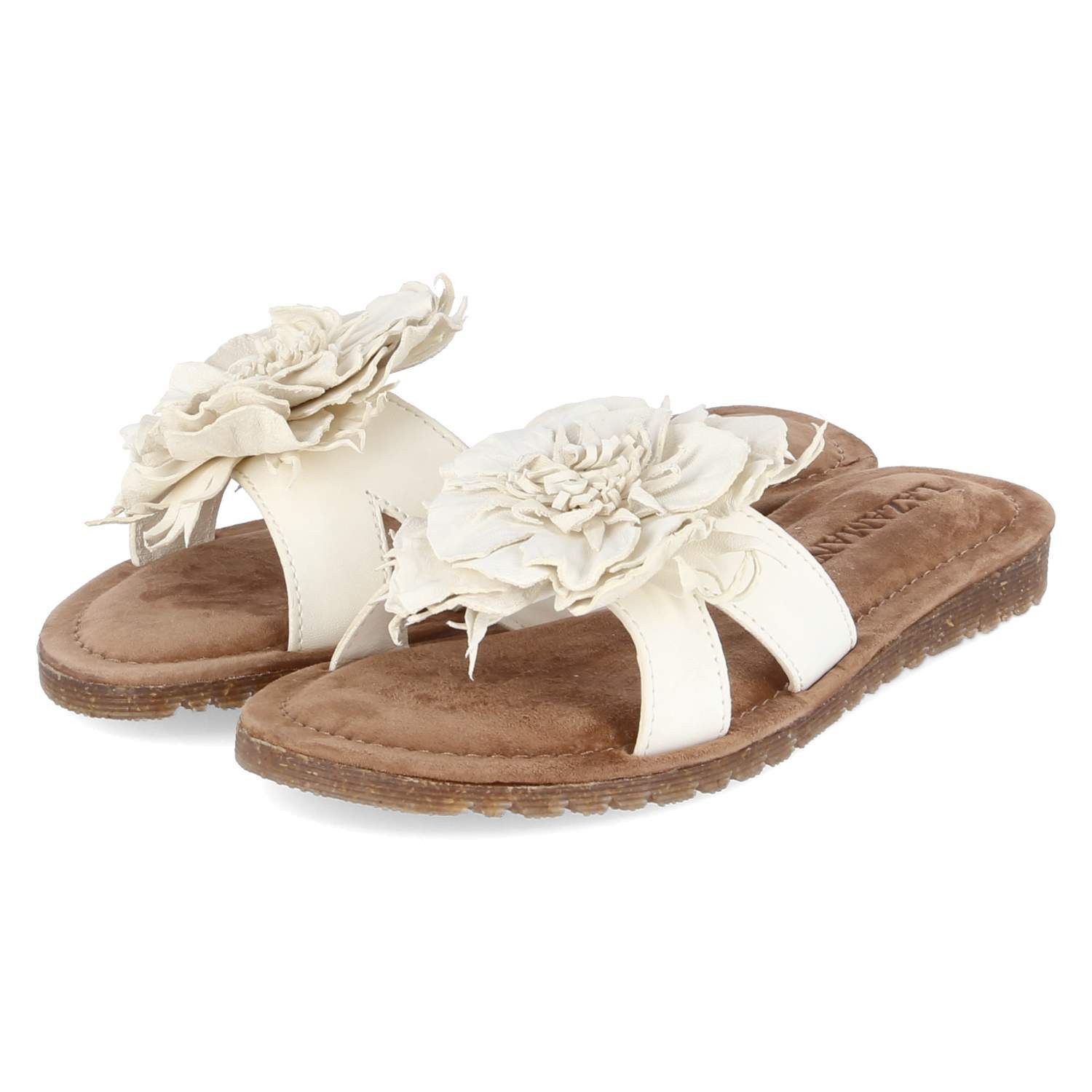 Lazamani LAZAMANI LA33765 OFFWHITE Damen Leder white Pantolette
