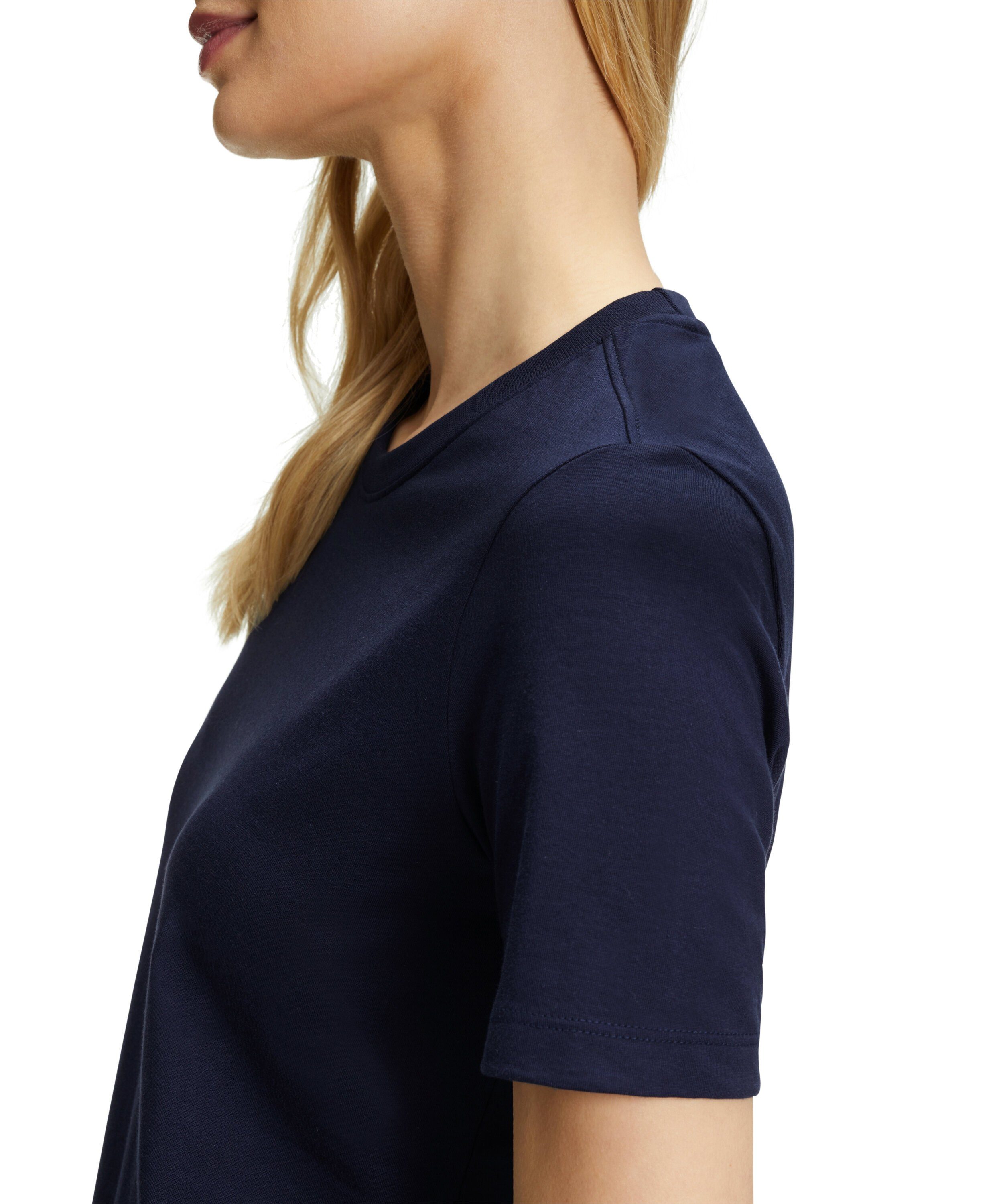space reiner T-Shirt blue FALKE (1-tlg) aus Baumwolle (6116)