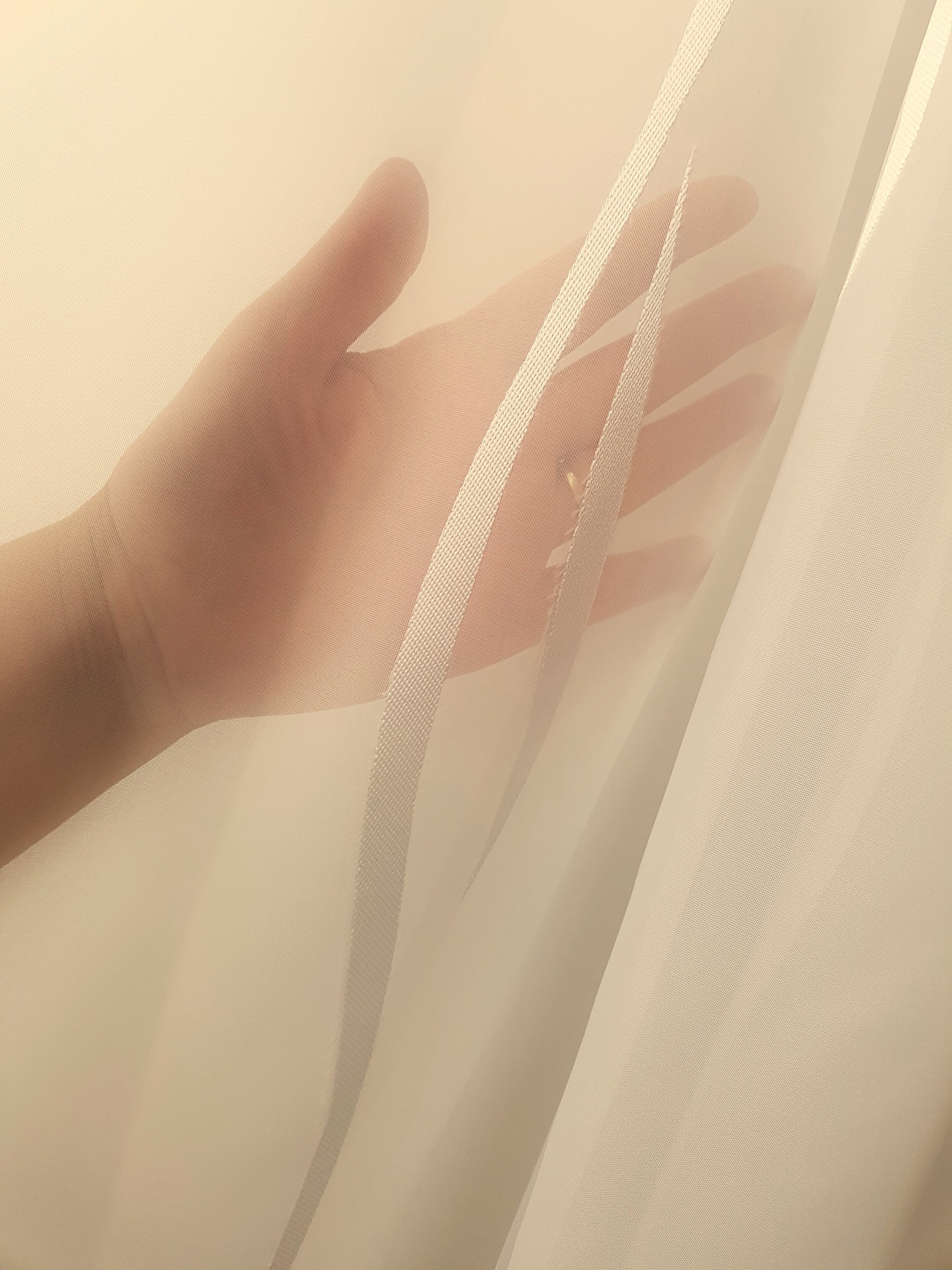 novumfix Gardine "Welle" Champagner, edler Sherli-Stoff 145x250cm(BxH) Kräuselband, transparent, pflegleicht