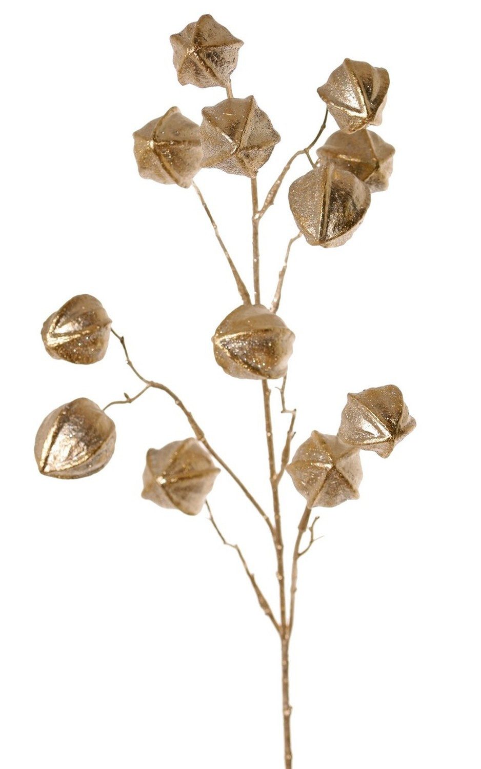 Kunstzweig Künstlicher Physalis Zweig Dugong mit Früchten, Gold, 90cm Physalis, artplants, Höhe 90.0 cm