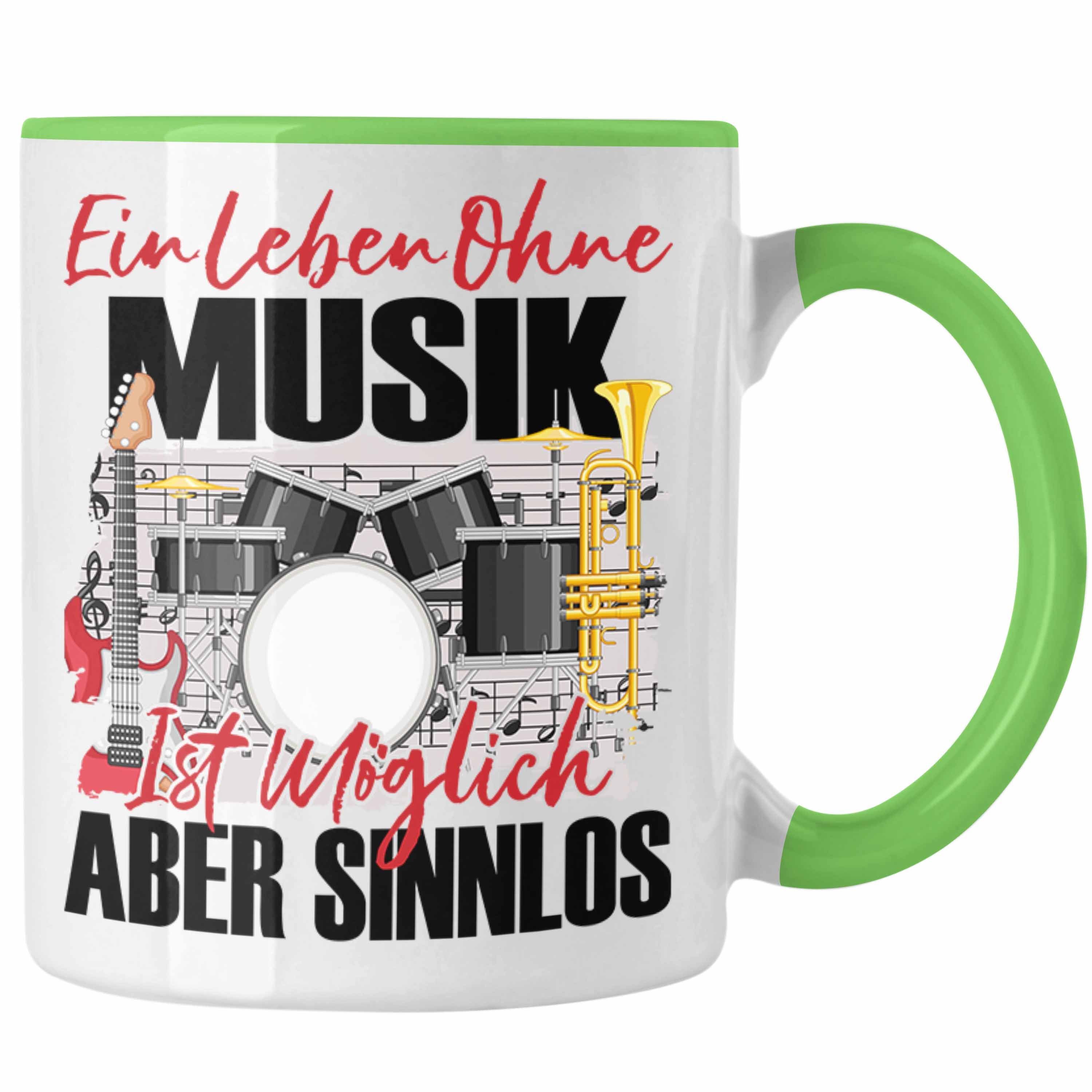 Trendation Tasse Trendation - Musiker Tasse Geschenk Spruch Band Geschenkidee Ein Leben Grün