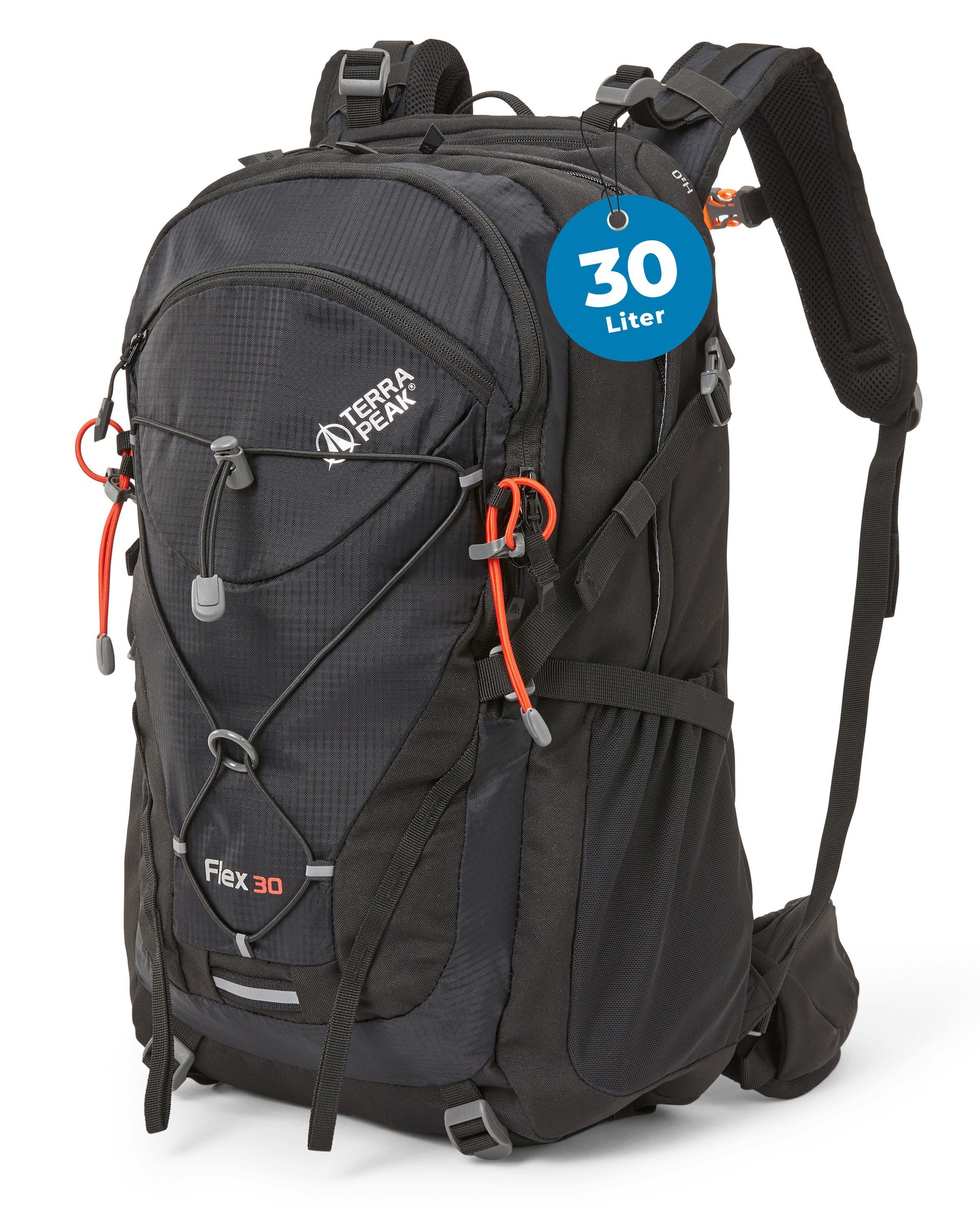 Terra Peak Wanderrucksack Flex 30, 30L mit YKK Reißverschluss Trekkingrucksack mit Hüftgurt