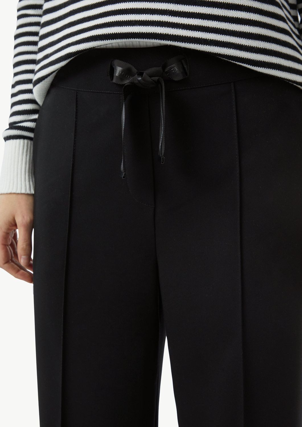 comma Stoffhose Casual (1-tlg) Wide Leg, Relaxed Fit, Bindeband, Taschen