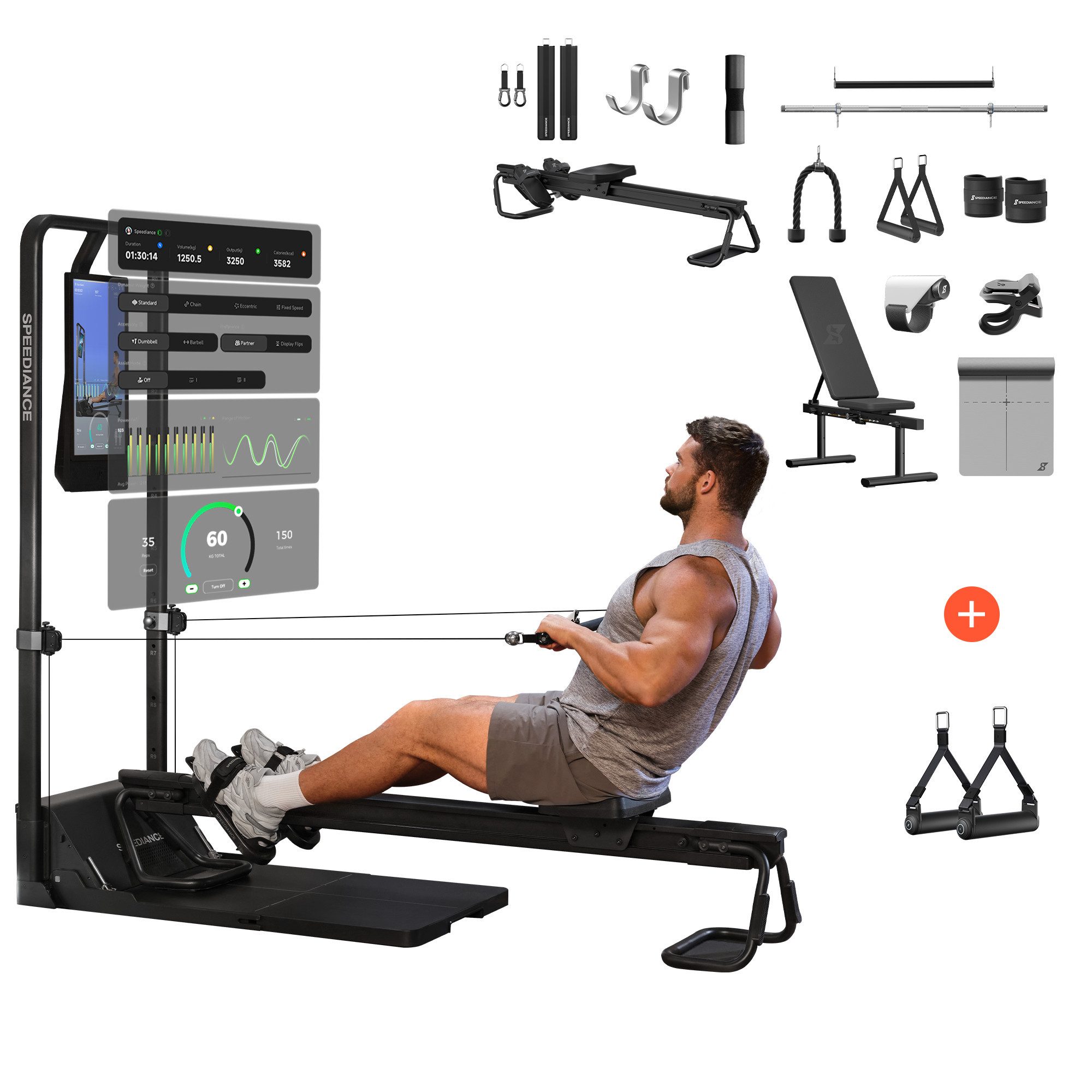 Kraftstation verbessertes KI-gesteuertes All-in-One Home Gym( Family Plus