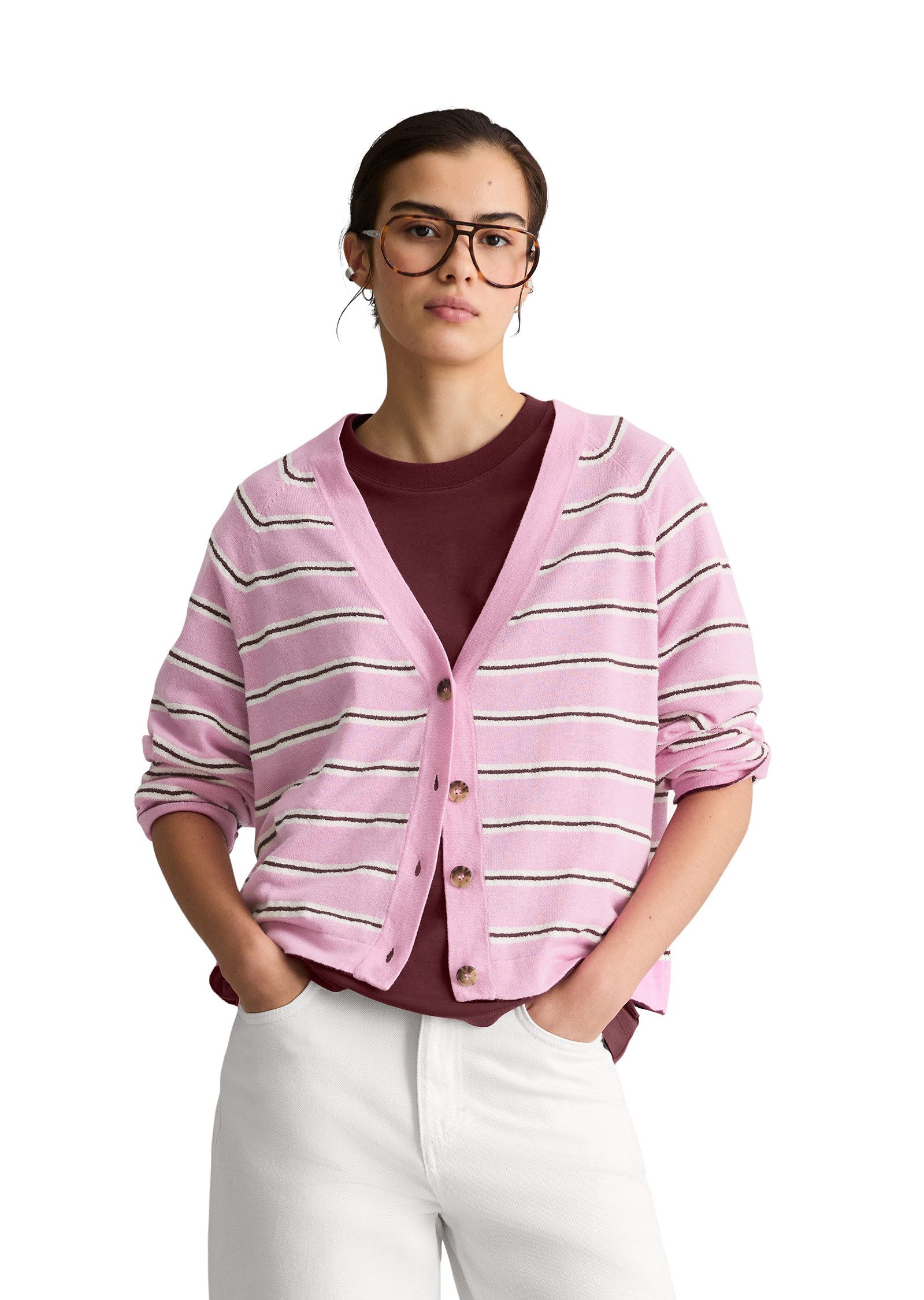 Marc O'Polo DENIM Cardigan aus Organic-Cotton-Modal-Mix
