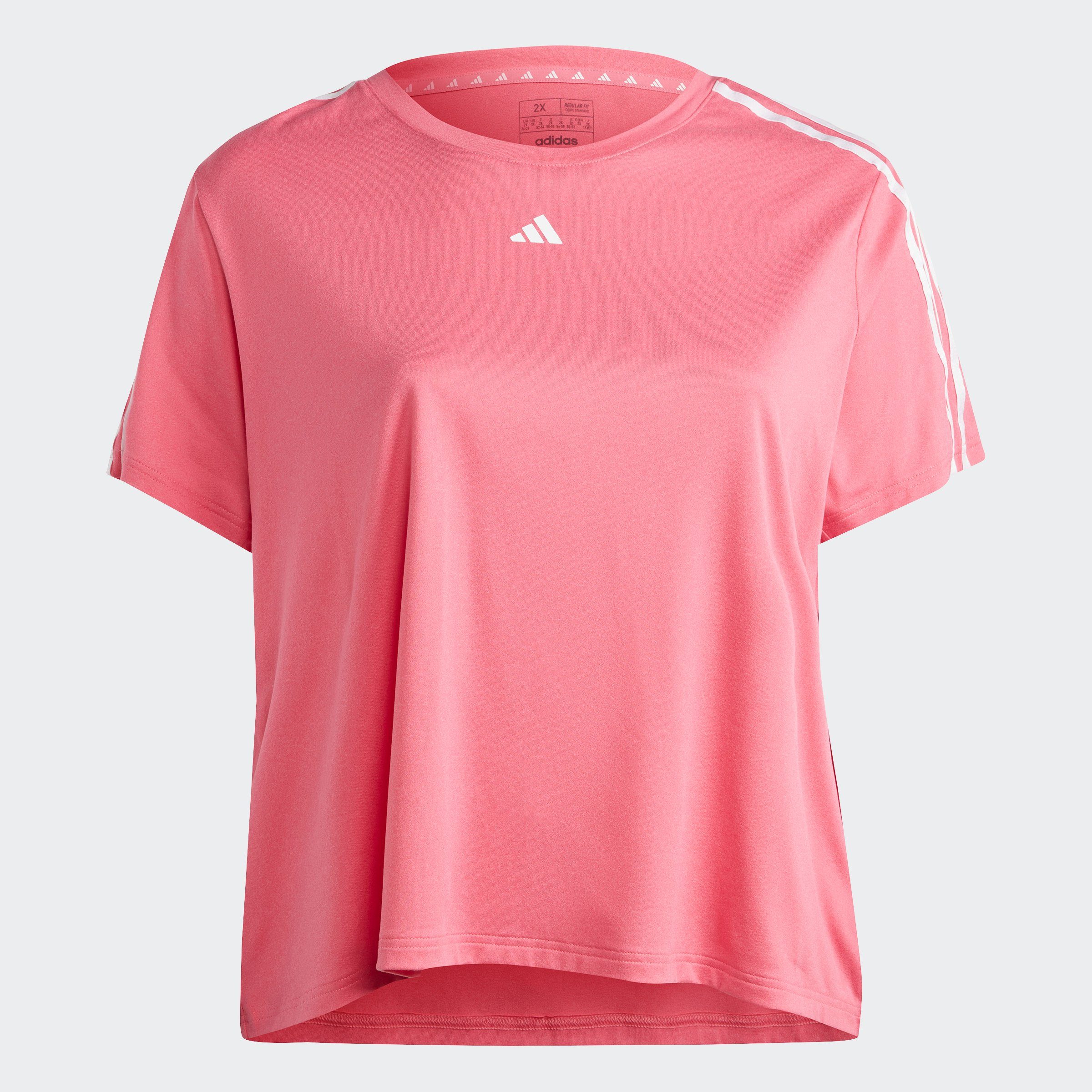 ESSENTIALS / Pink Performance 3-STREIFEN T-Shirt adidas Fusion GROSSE AEROREADY GRÖSSEN – White TRAIN