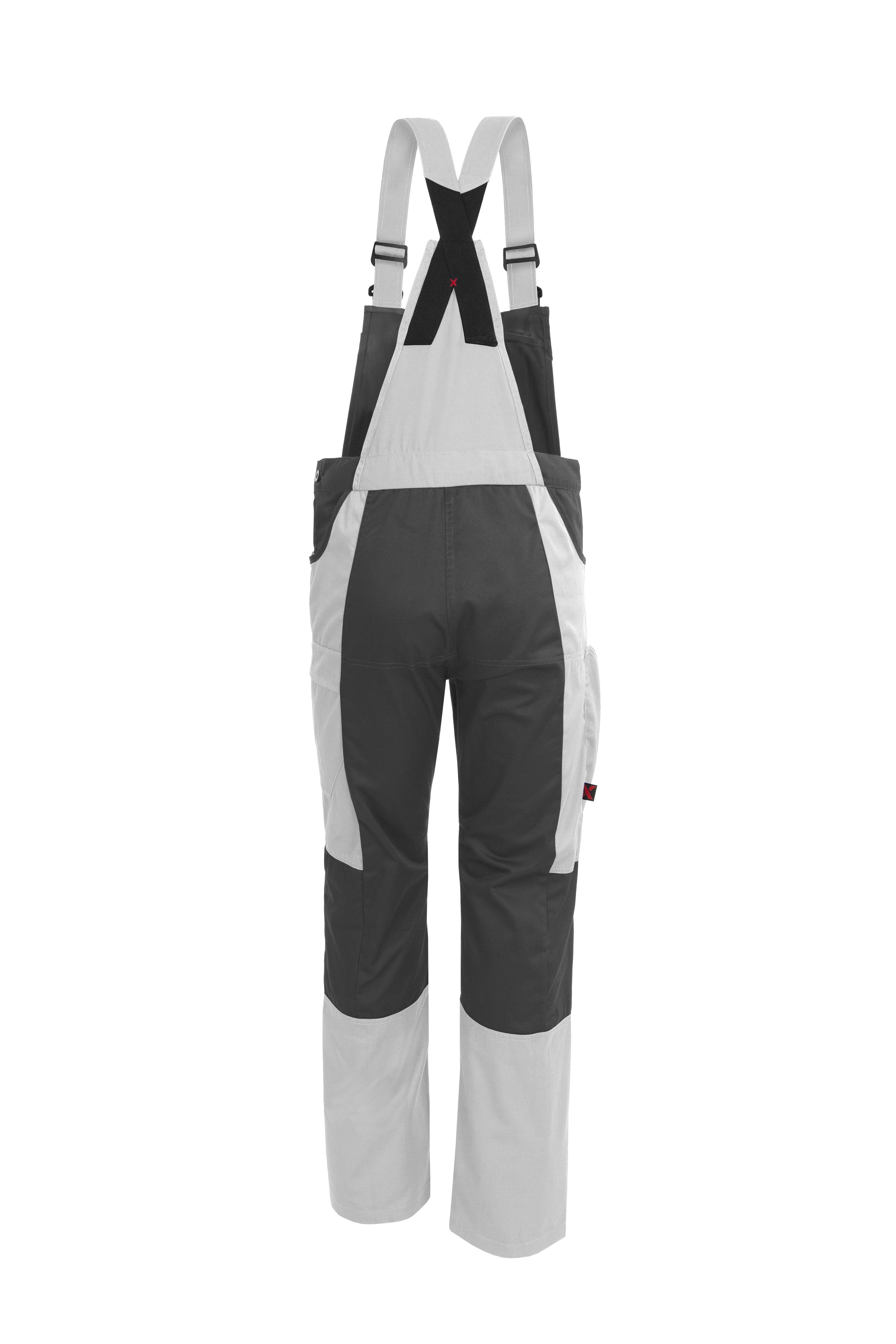 Qualitex Workwear Arbeitslatzhose "X-Serie" X-treme strapazierfähige Arbeitshose - faserverstätkt (1-tlg) Latzhose mit 14 Taschen - Blaumann mit vorgeformter Kniepolstertasche