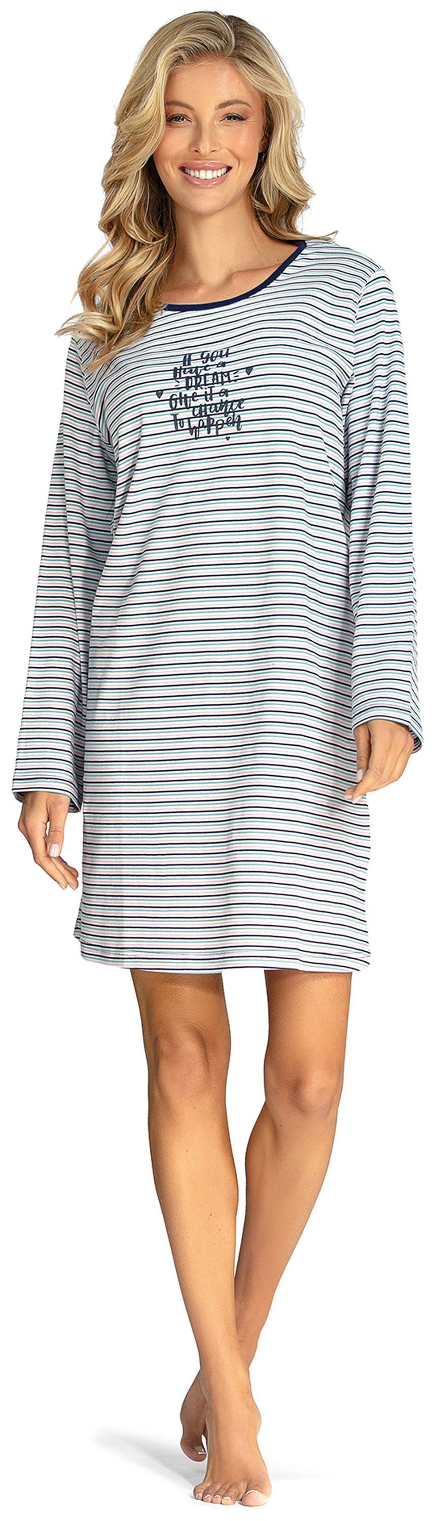 comtessa Nachthemd Mellow Luxe (Set, 1-tlg., 1-teilig) Damen Sleepshirt ca.95cm Schlafshirt Baumwolle Interlock große Größen