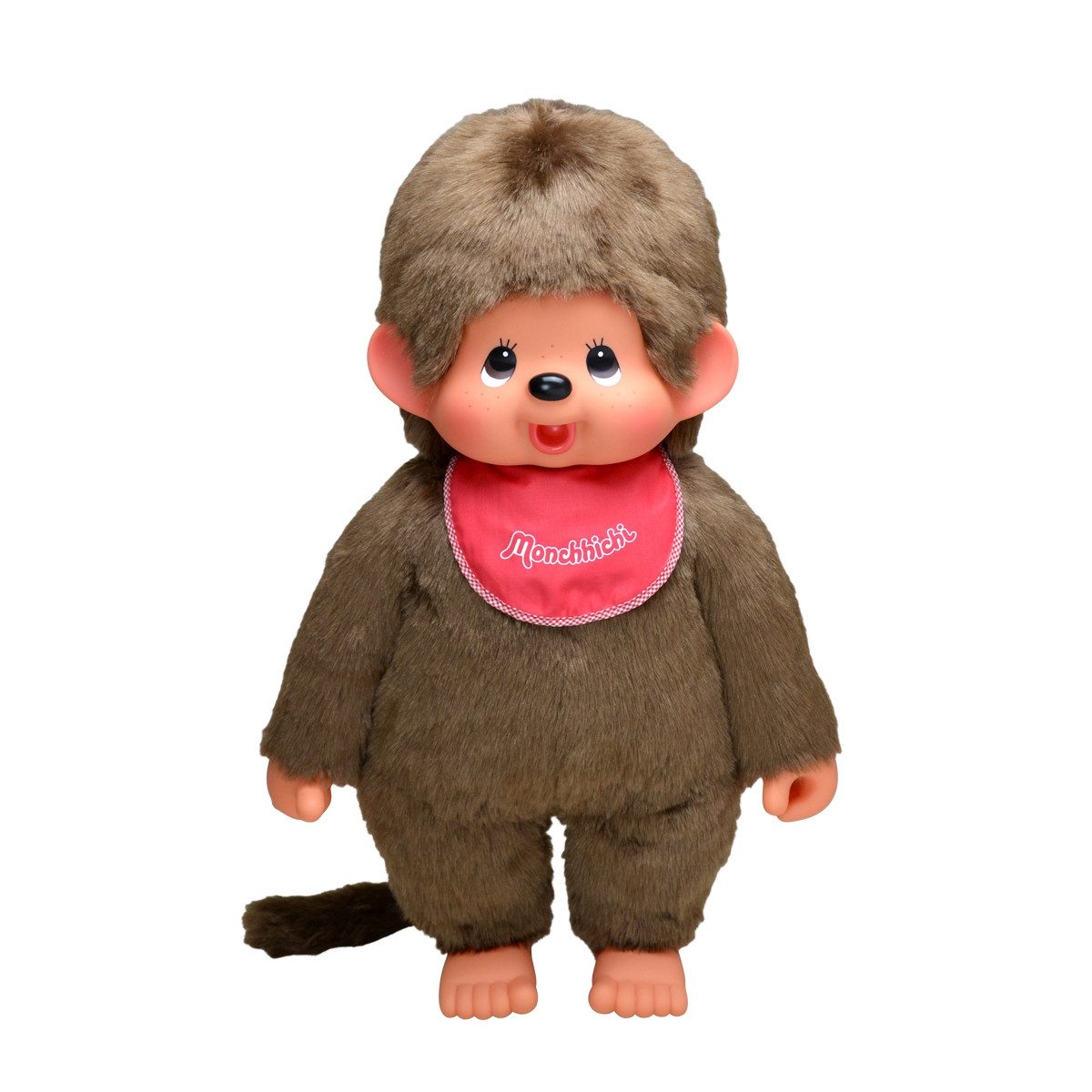 Monchhichi Plüschfigur Monchhichi Plüschfigur Junge mit Latz rot/braun 80cm