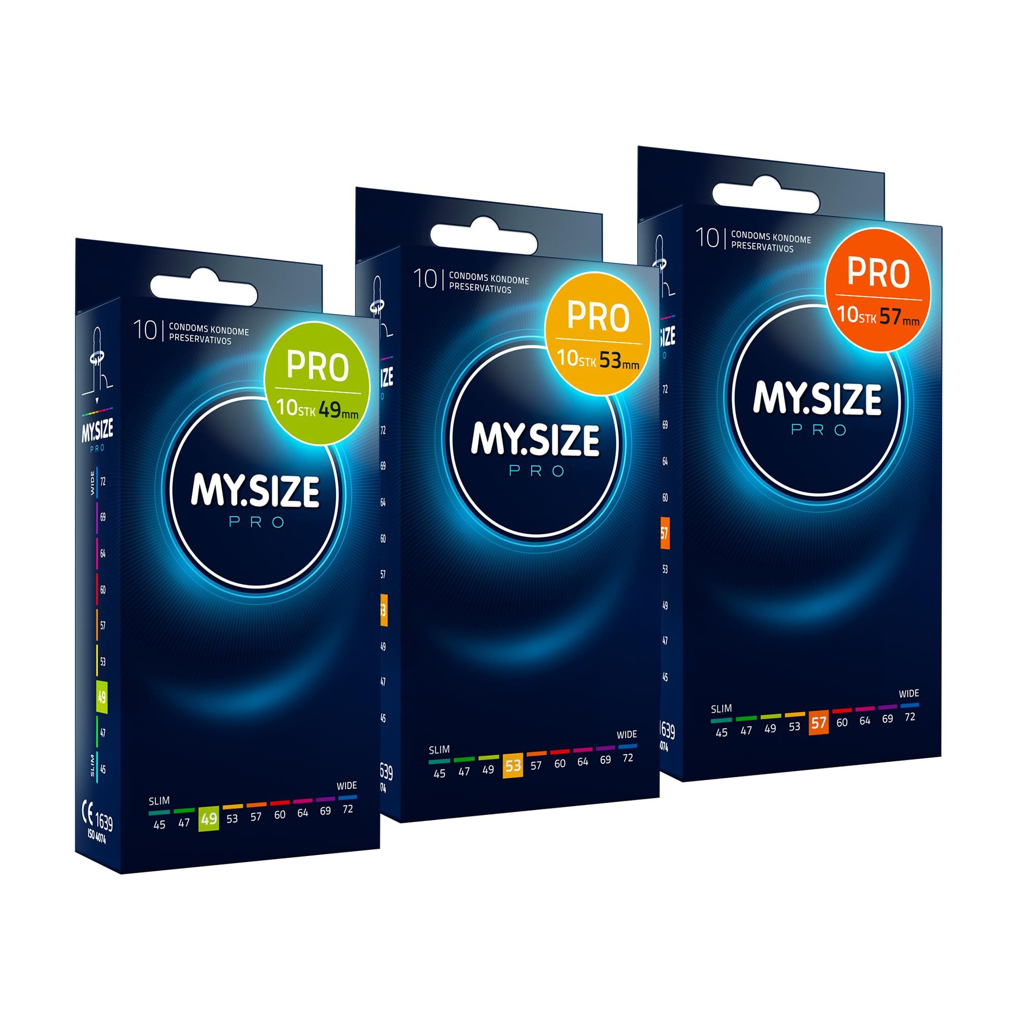 MY.SIZE Kondome MY.SIZE PRO ELITE Spar-Set, 3 Größen à 10 Kondome