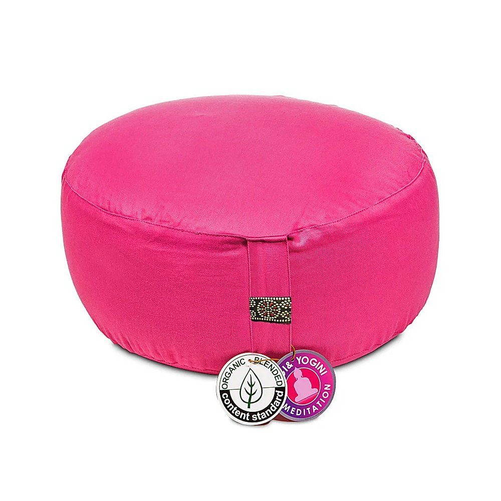 Just Be Meditationskissen Yoga- und Meditationskissen aus Biobaumwolle, Kissenhülle mit Inlet und Füllung
