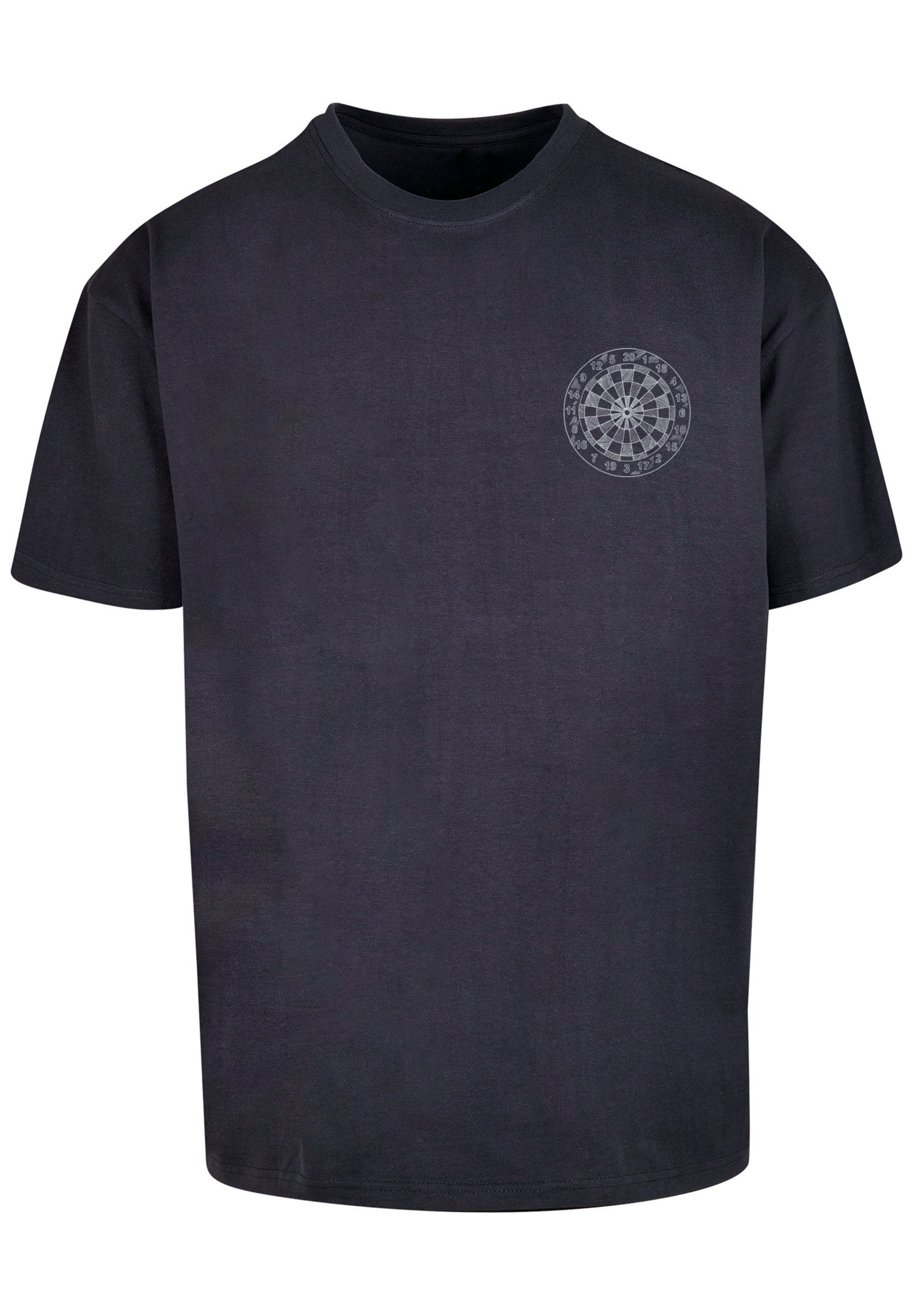 F4NT4STIC navy Print Dartscheibe Darts T-Shirt Board