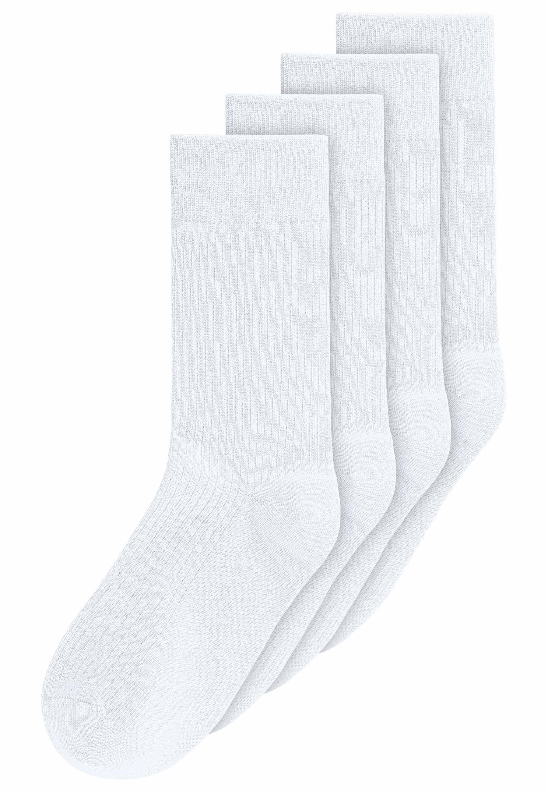 MELA Socken Gerippte Socken 4er Pack Das Elasthan "Roica" ist abbaubar, ohne Schadstoffe zu hinterlassen