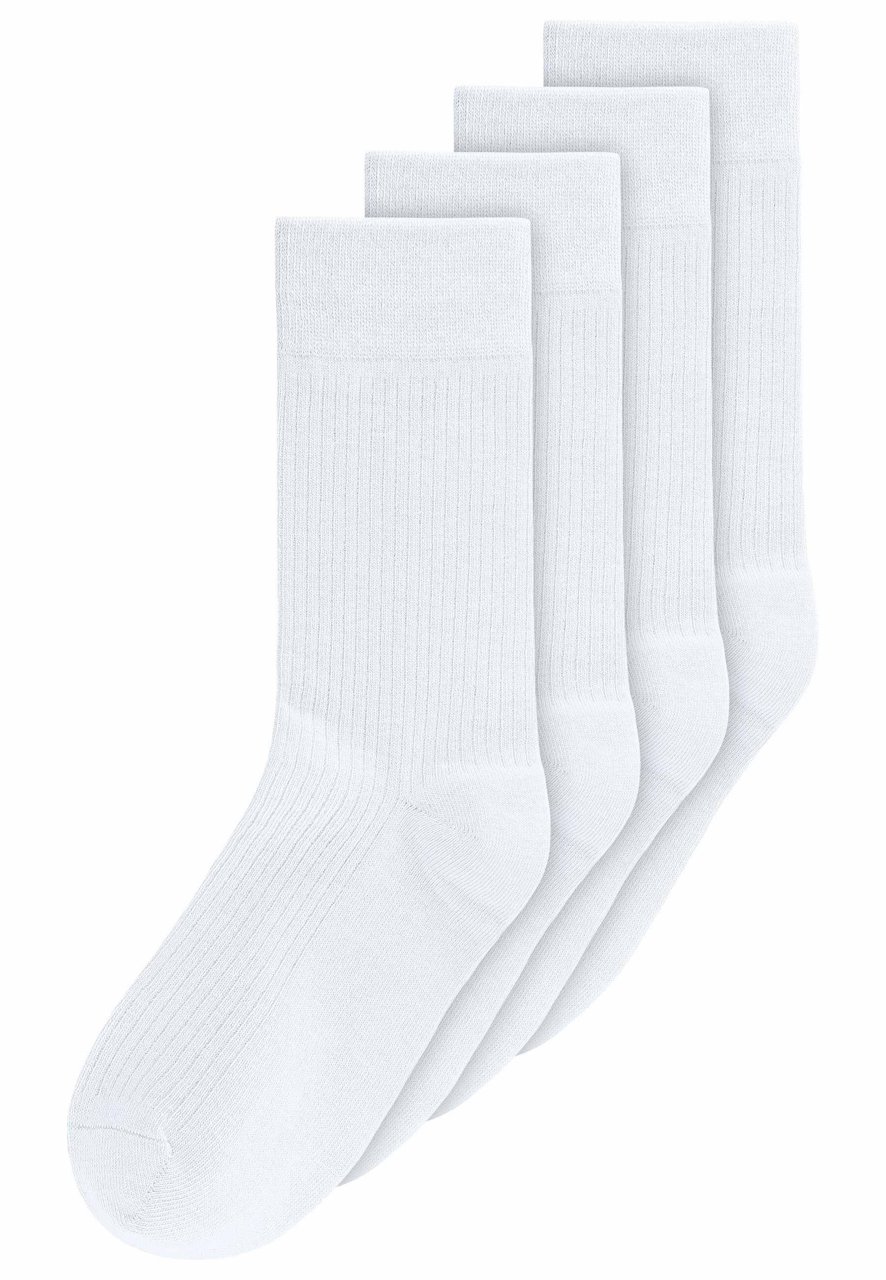 MELA Socken Gerippte Socken 4 Paare Ohne Polyester & Polyamid. Das Elasthan ist komplett abbaubar.