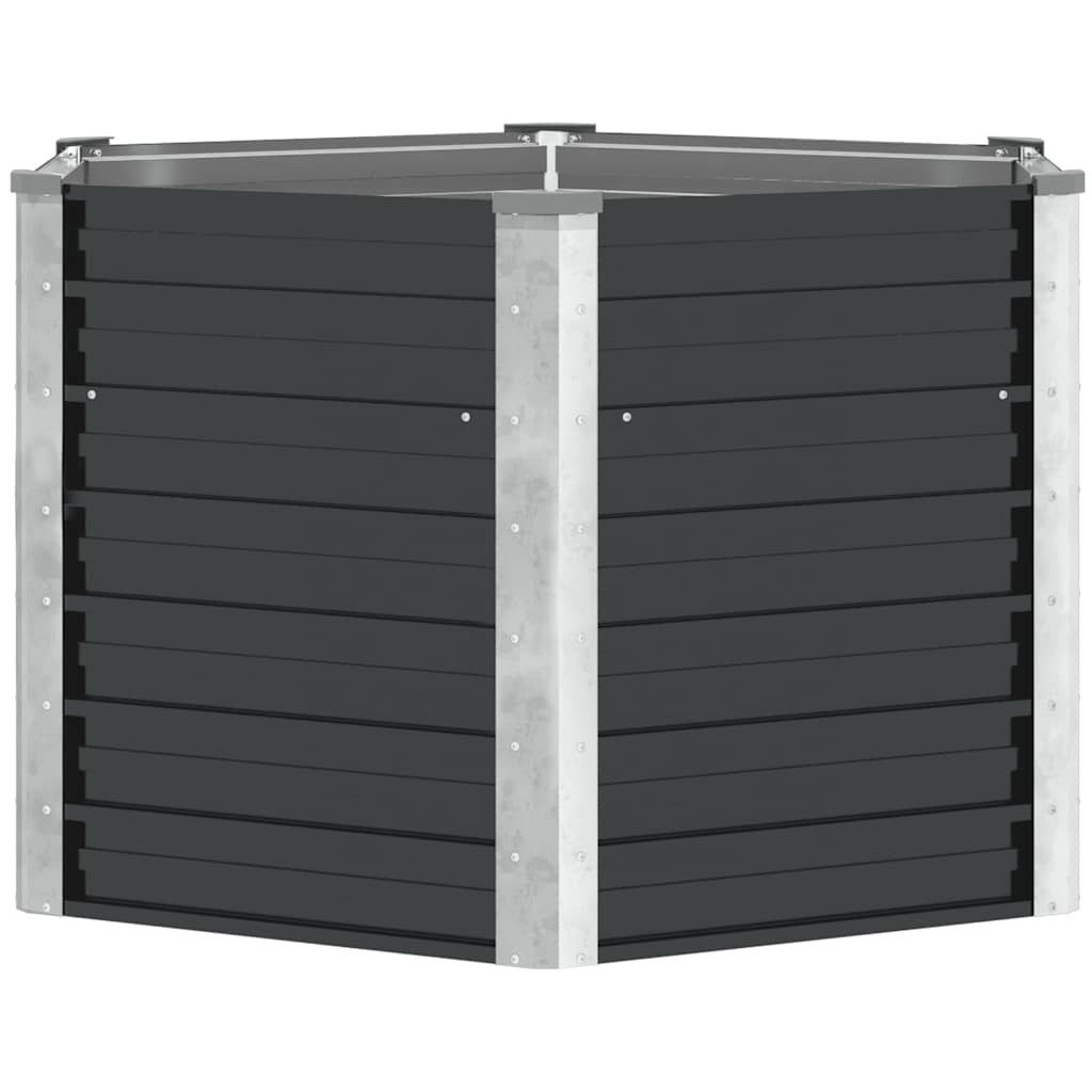 furnicato Hochbeet Garten-Metall 129x129x77 cm Anthrazit